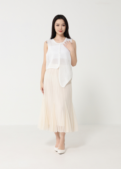 Mesh Elastic Waist Skirt 49145