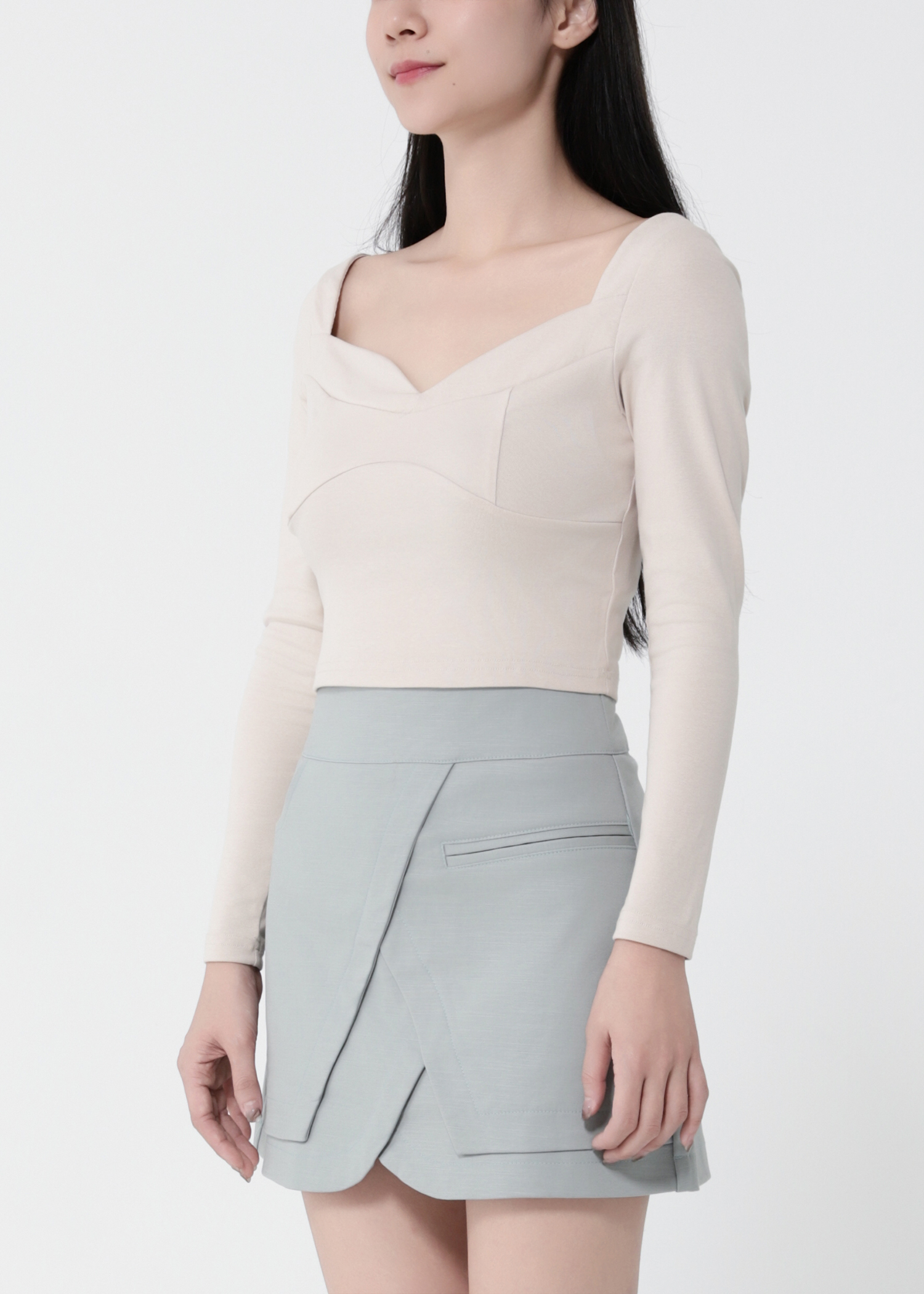 High Waist Wrap Skirt Pants 41289
