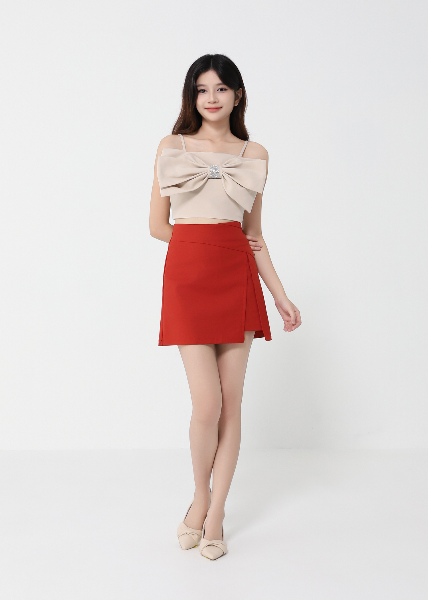 Back Zip Skirt Pants 41985