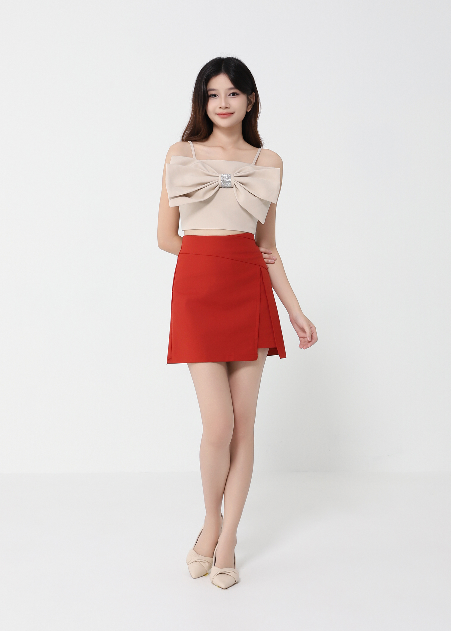 Back Zip Skirt Pants 41985