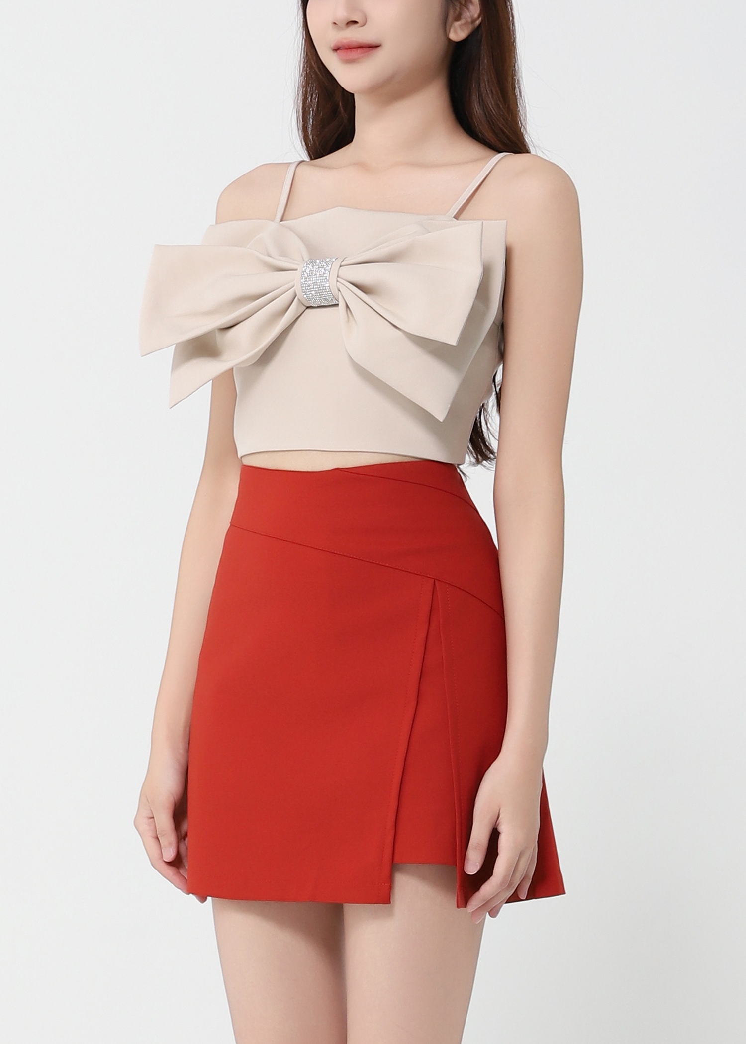 Back Zip Skirt Pants 41985