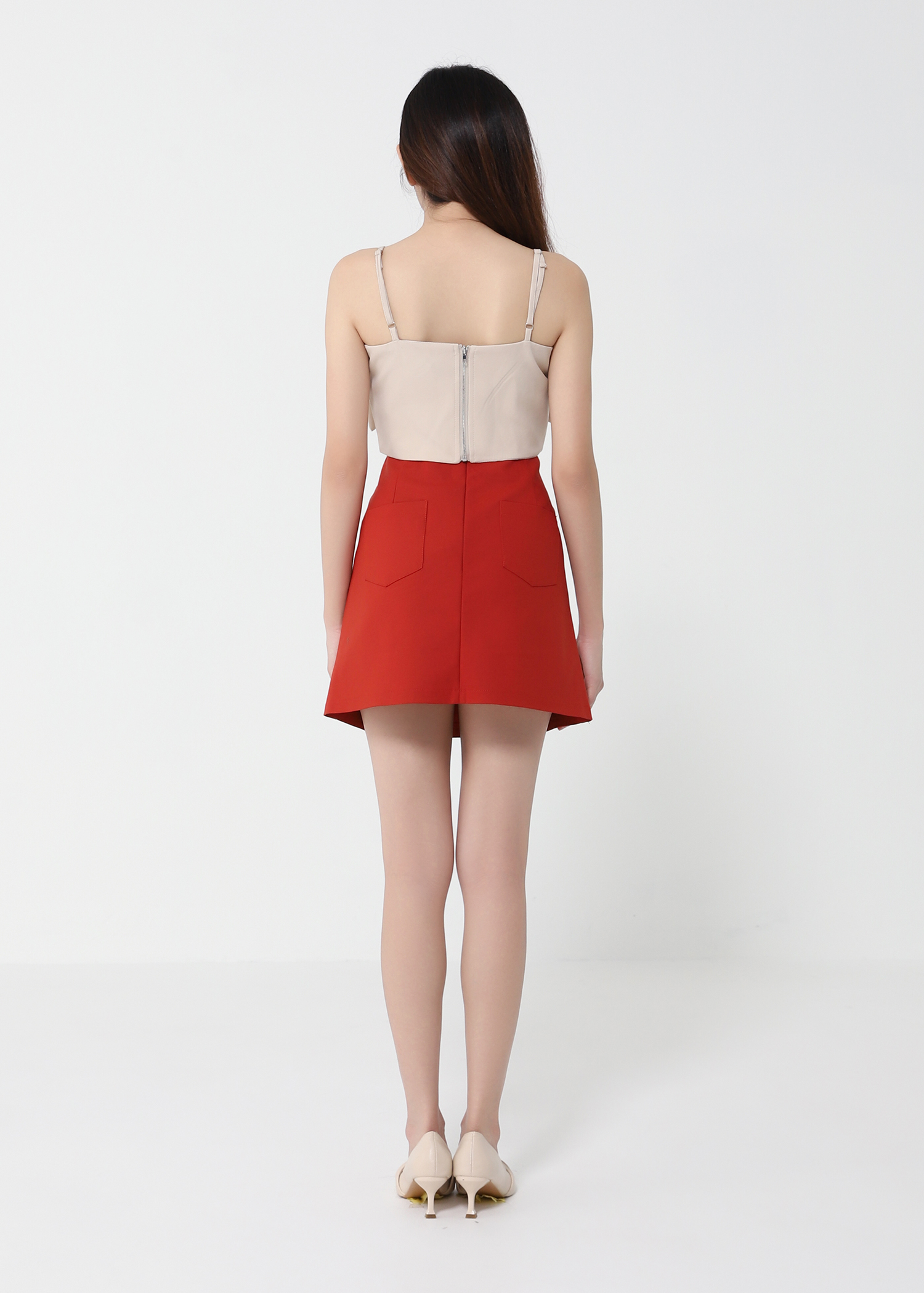 Back Zip Skirt Pants 41985