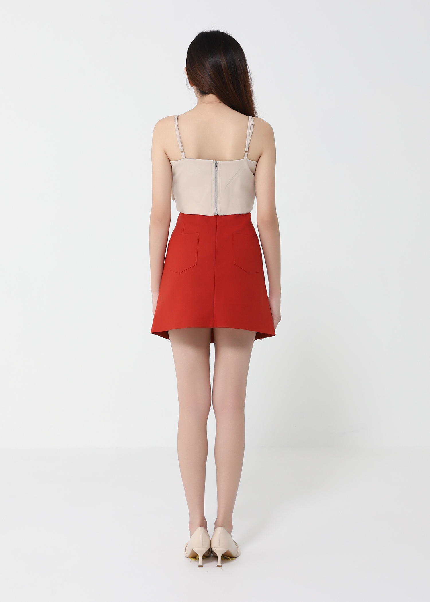 Back Zip Skirt Pants 41985