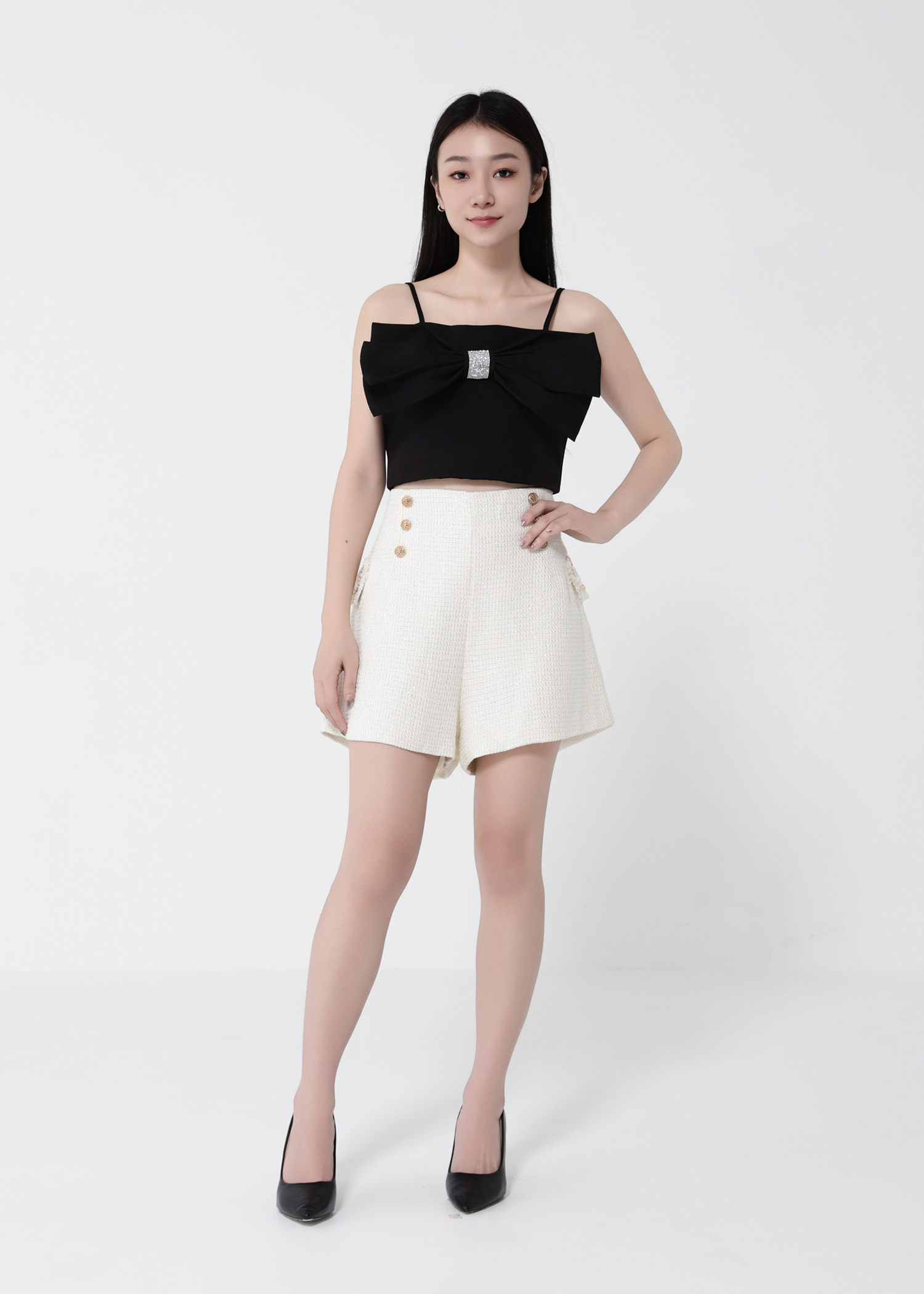 High Wiast Chanel Style Short Pants 41314