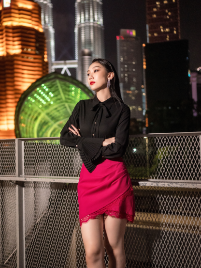 [PREORDER] High Waist With Wrap Lace Skirt Pants AC521