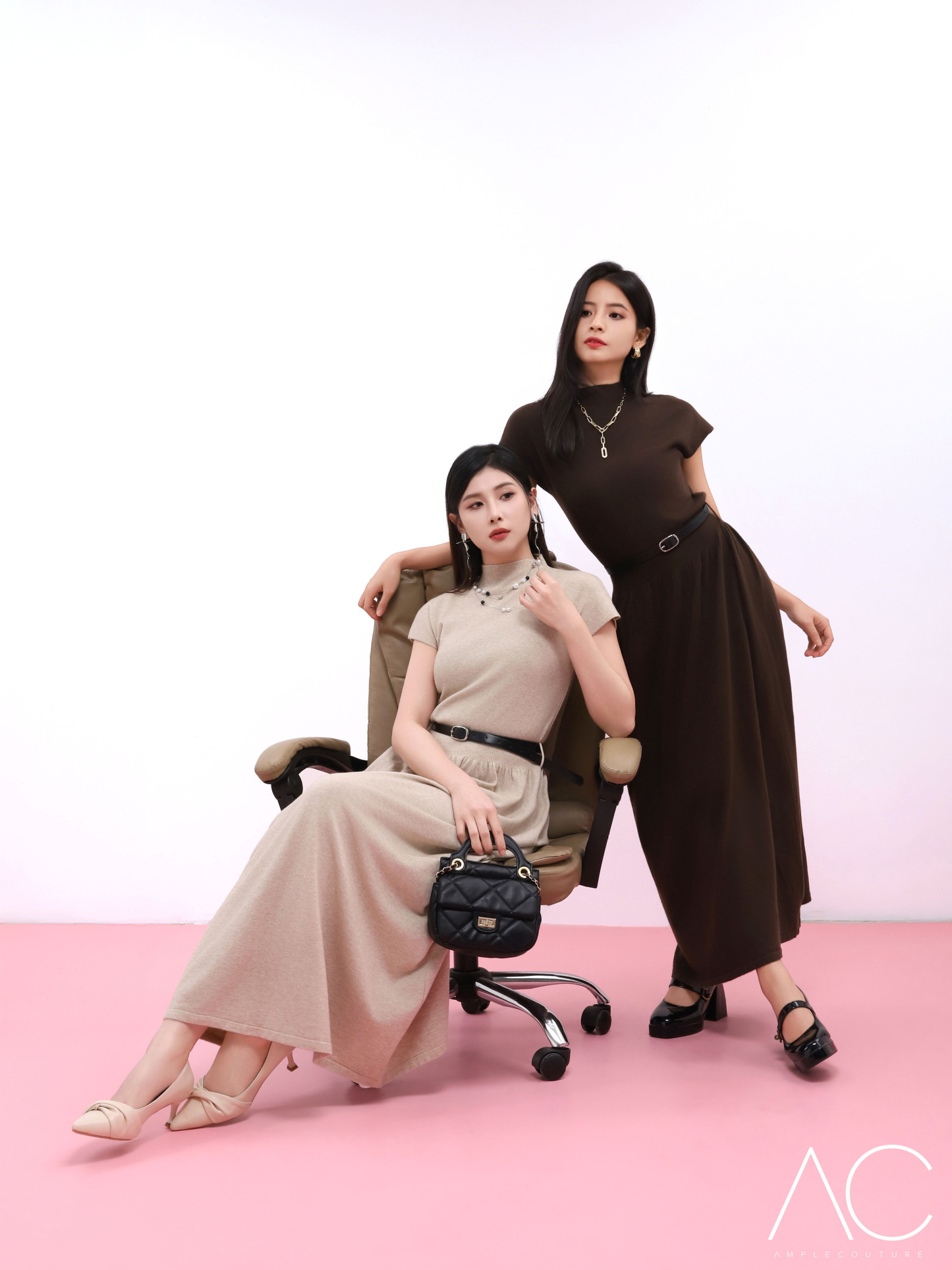 Turtle Neck Knitted Dress 45252