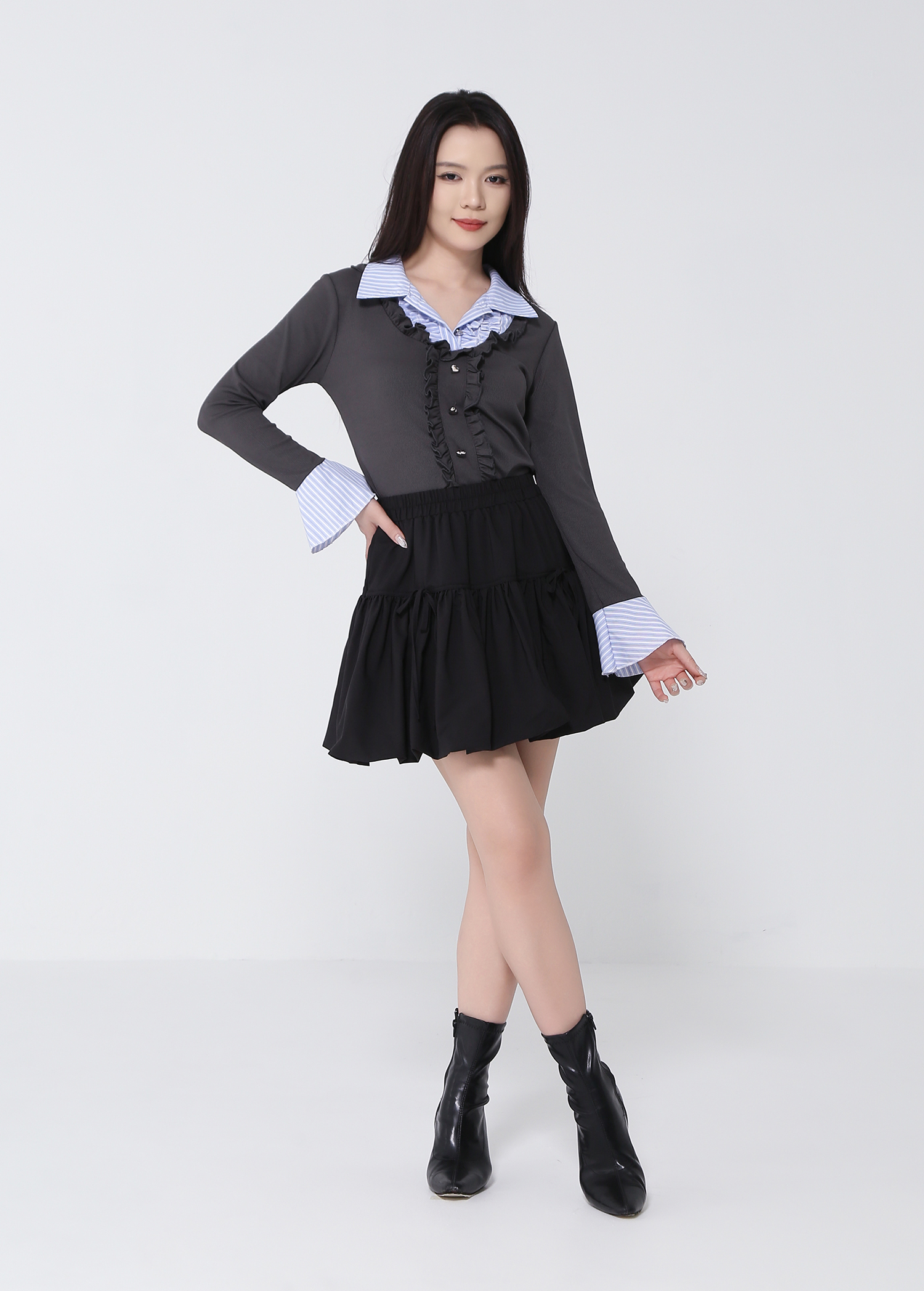 Sweet Bow Tie Elastic Tulip Skirt Pant 49160