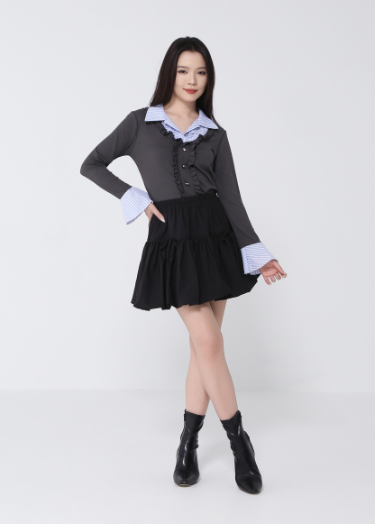 Sweet Bow Tie Elastic Tulip Skirt Pant 49160