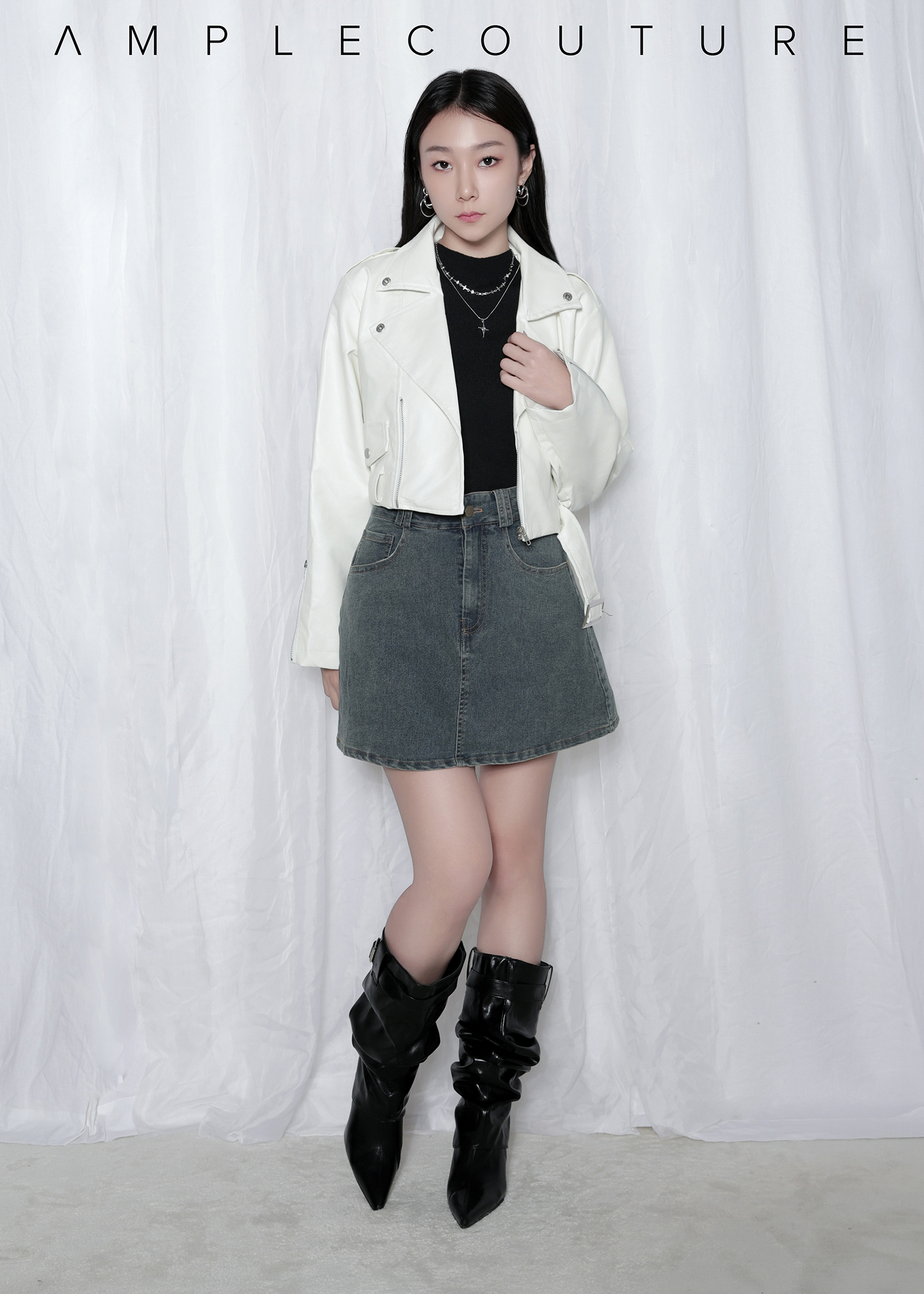 Denim Skirt Pants 49435