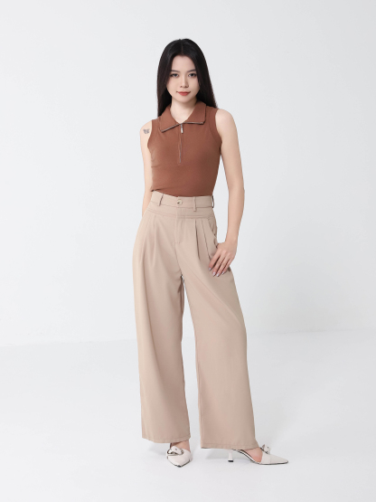 Sleeveless Turtle Neck Top 46256