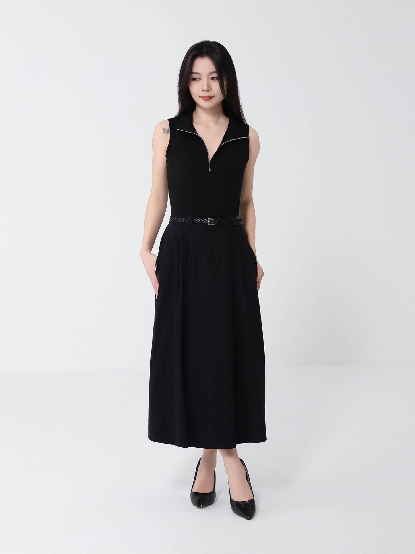 Sleeveless Turtle Neck Top 46256