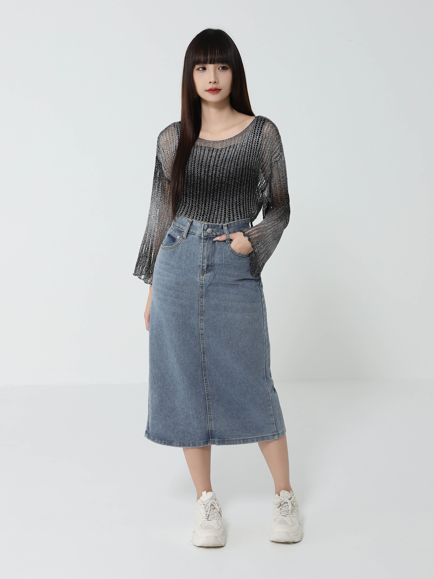 Knitted Eyelet Top 46522