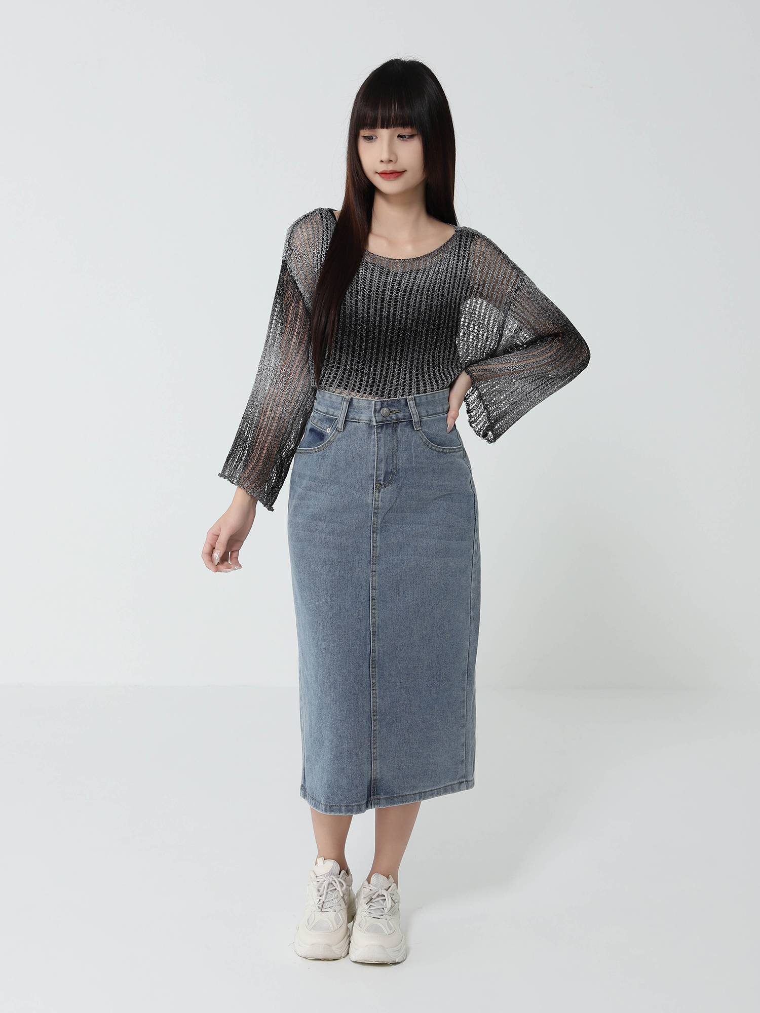 Knitted Eyelet Top 46522