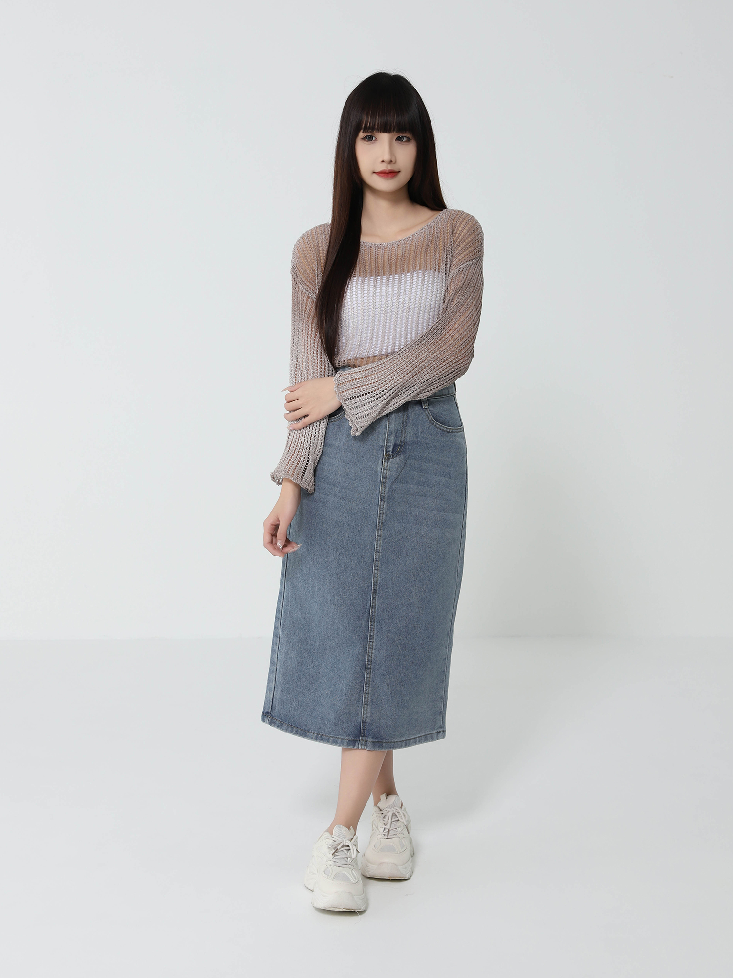 Knitted Eyelet Top 46522