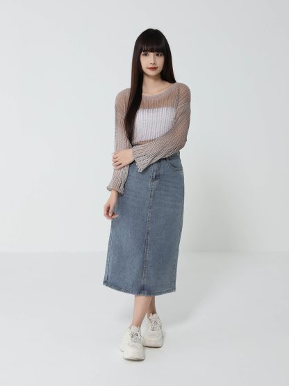 Knitted Eyelet Top 46522