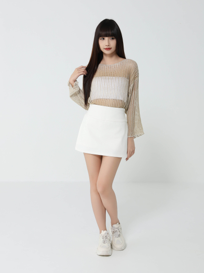 Knitted Eyelet Top 46522