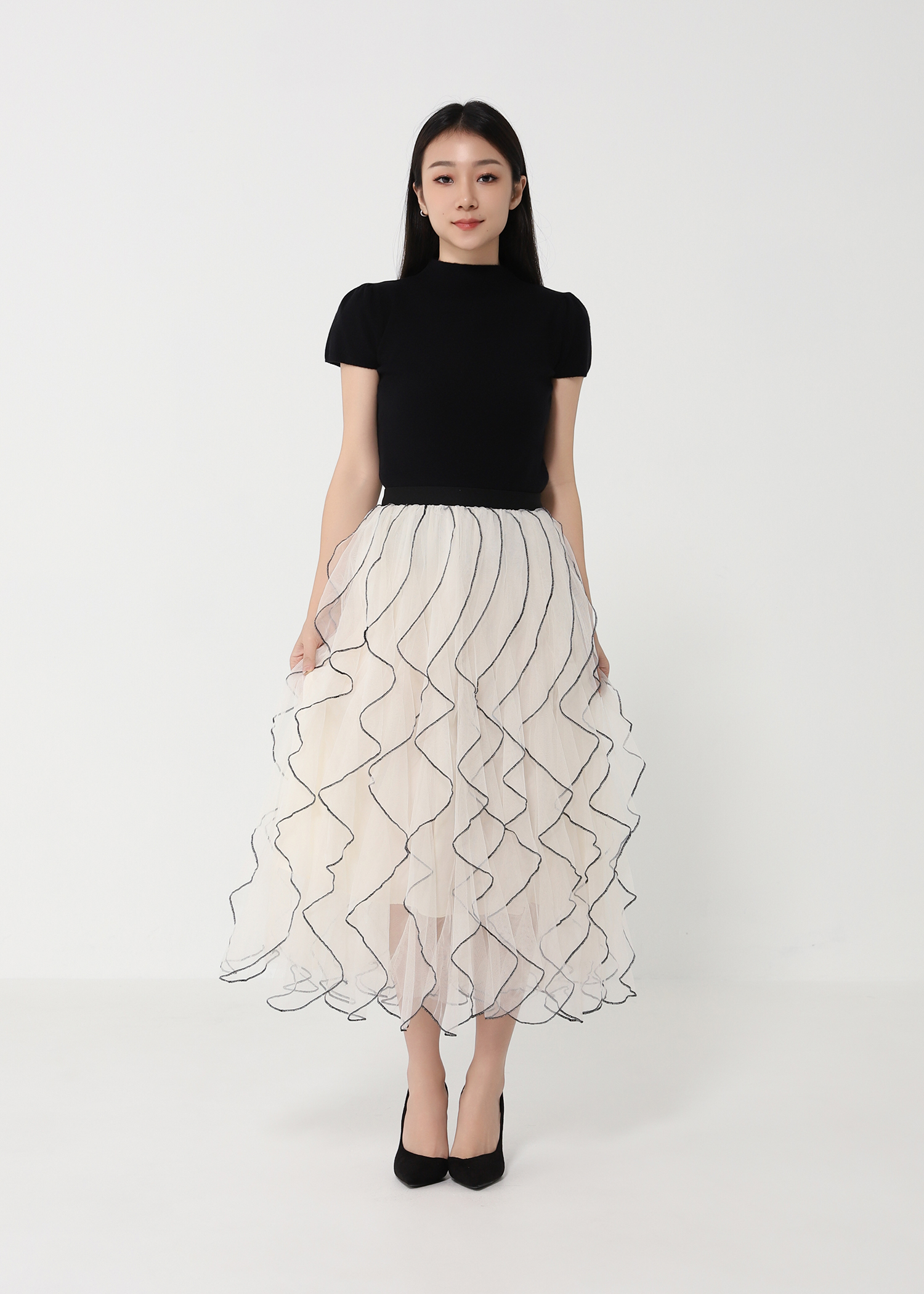 Ruffles Net Skirt 49771