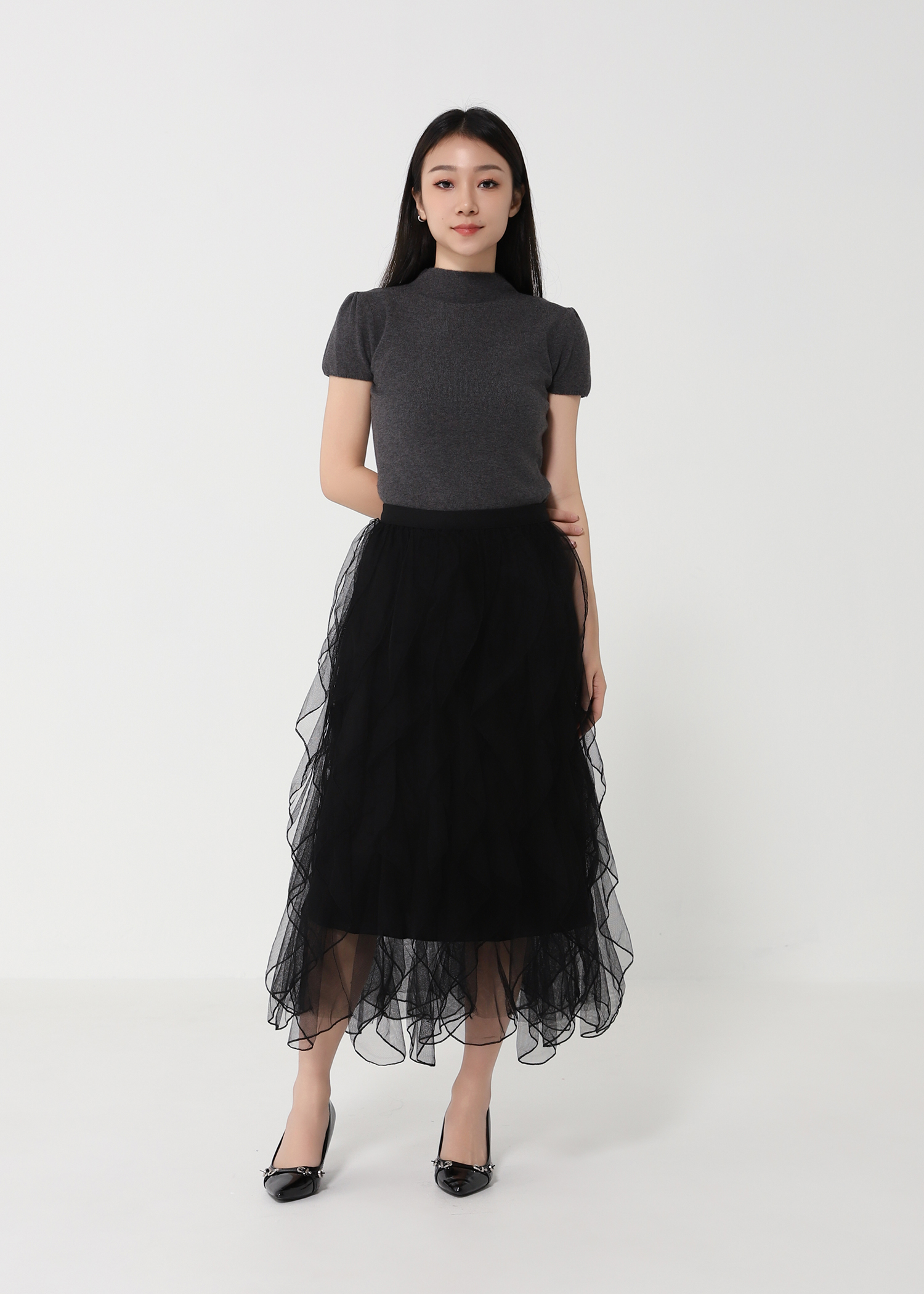 Ruffles Net Skirt 49771