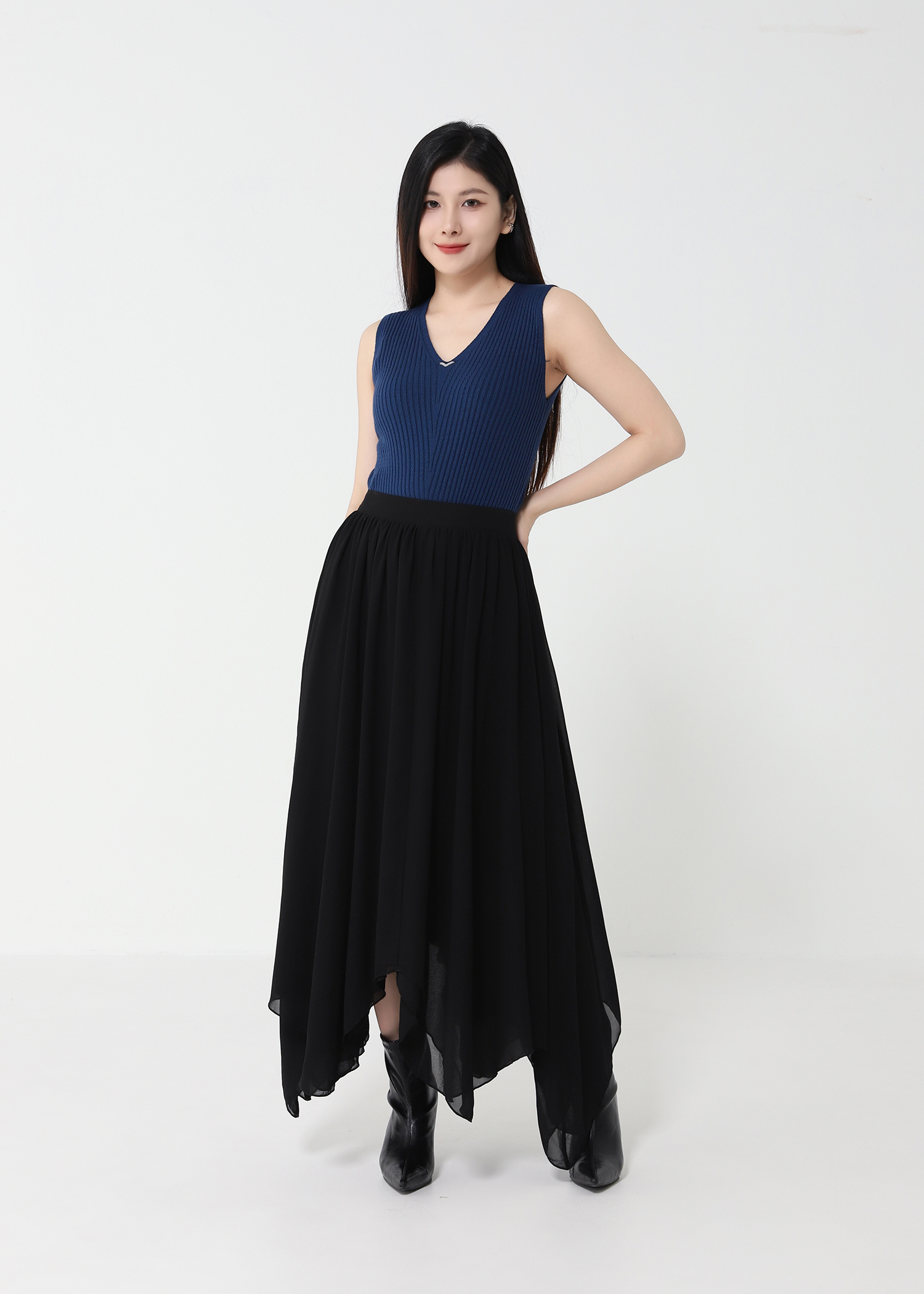 Sleeveless Knitted Top 48416