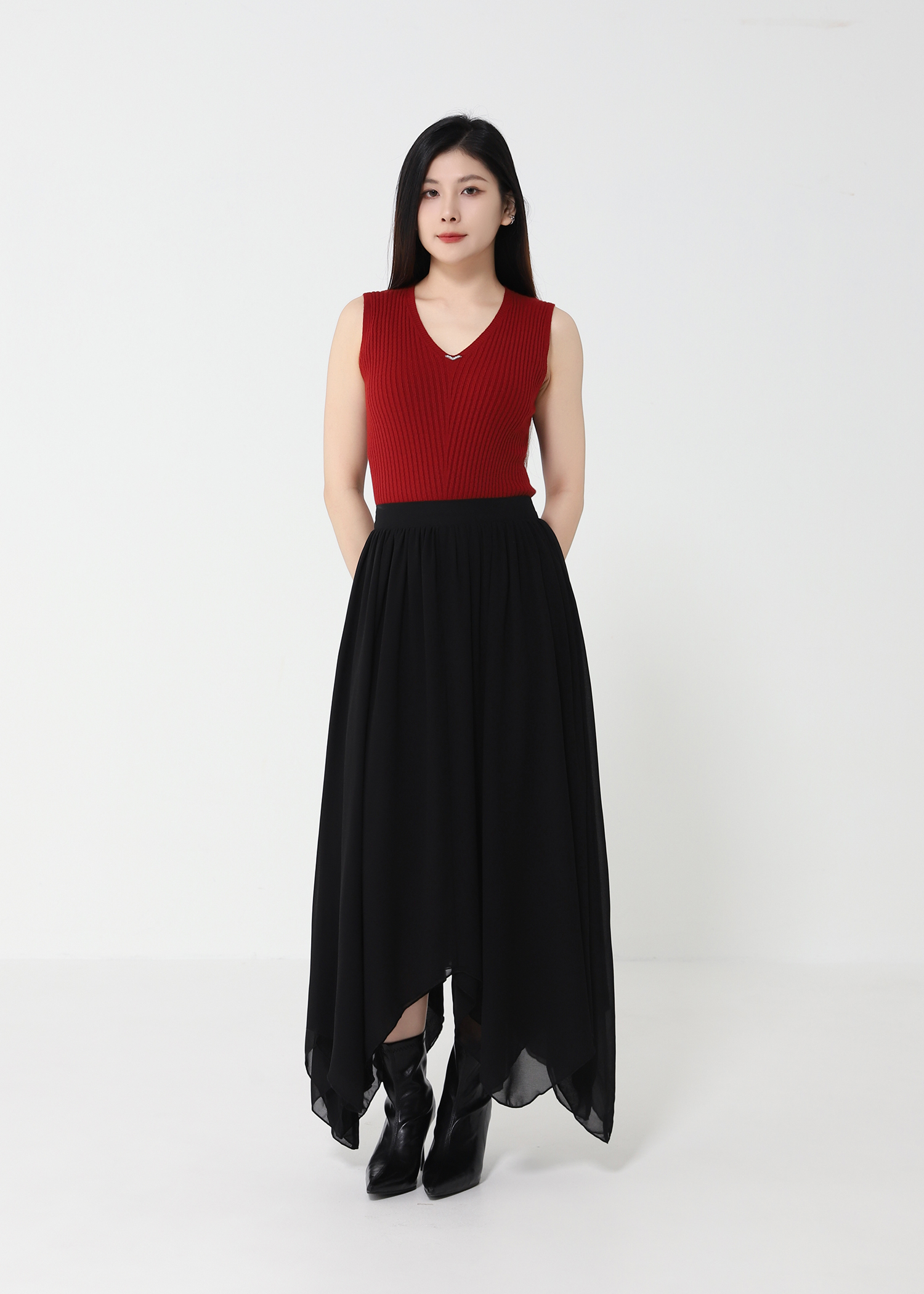 Sleeveless Knitted Top 48416