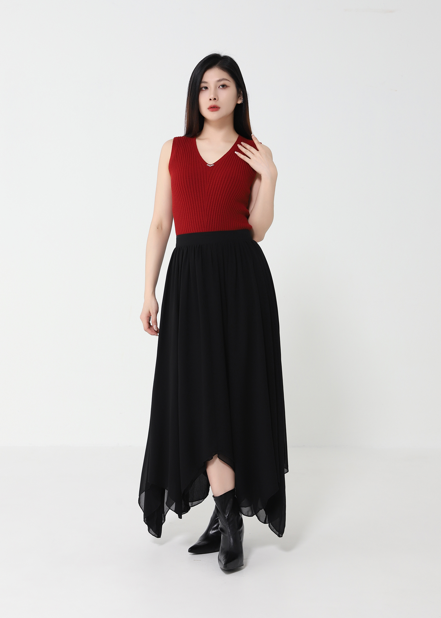 Sleeveless Knitted Top 48416