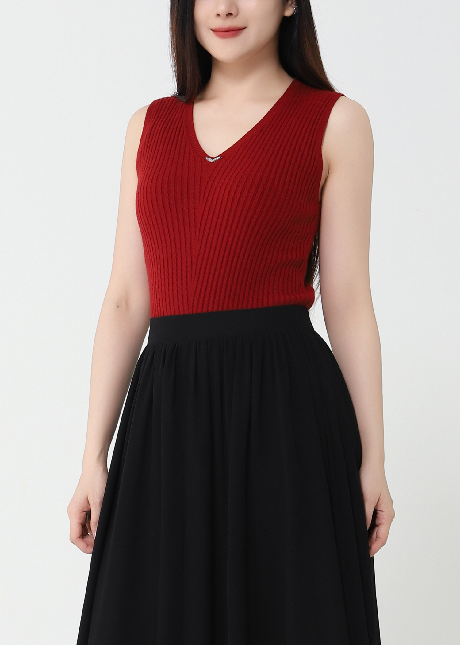 Sleeveless Knitted Top 48416