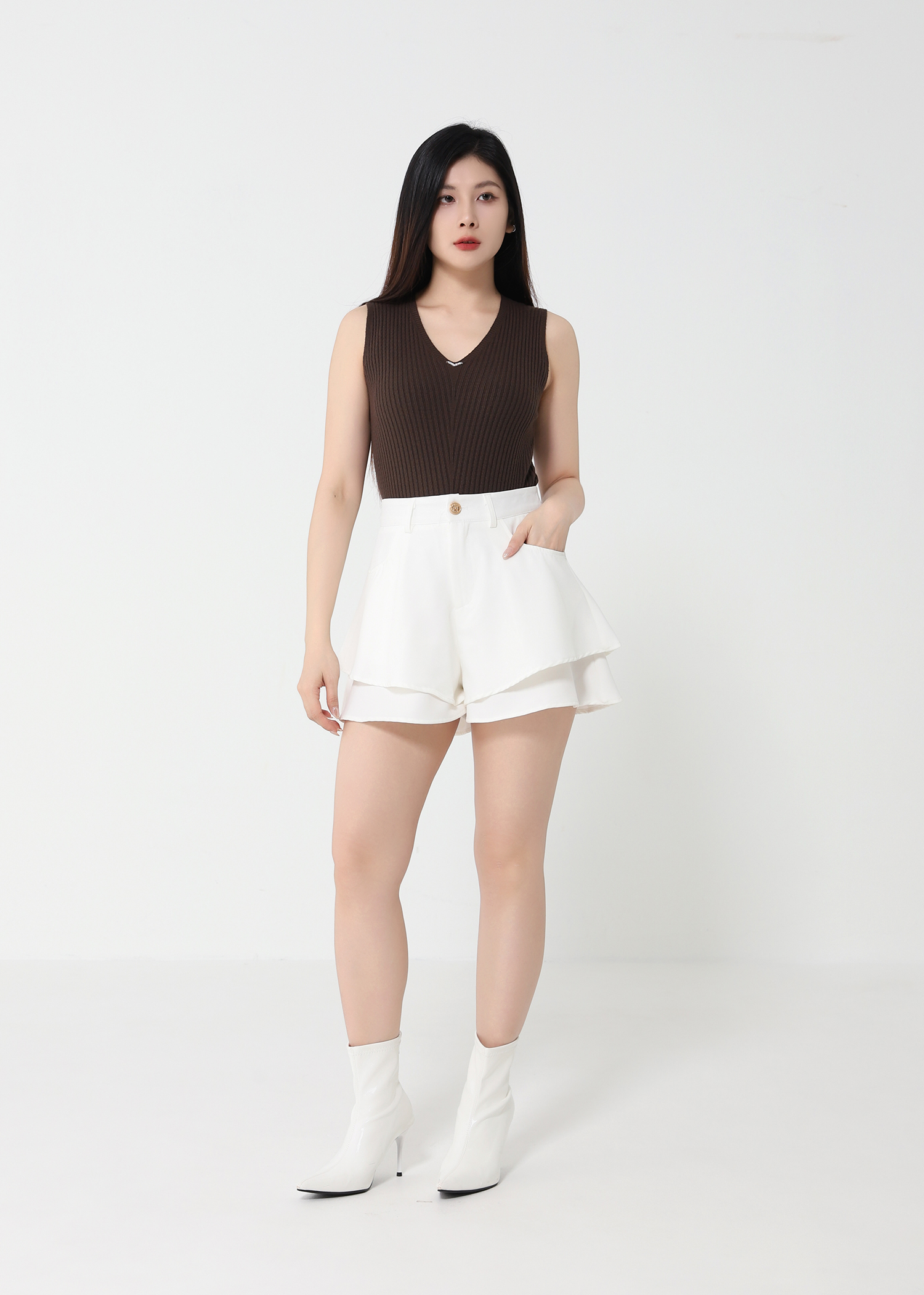 Sleeveless Knitted Top 48416