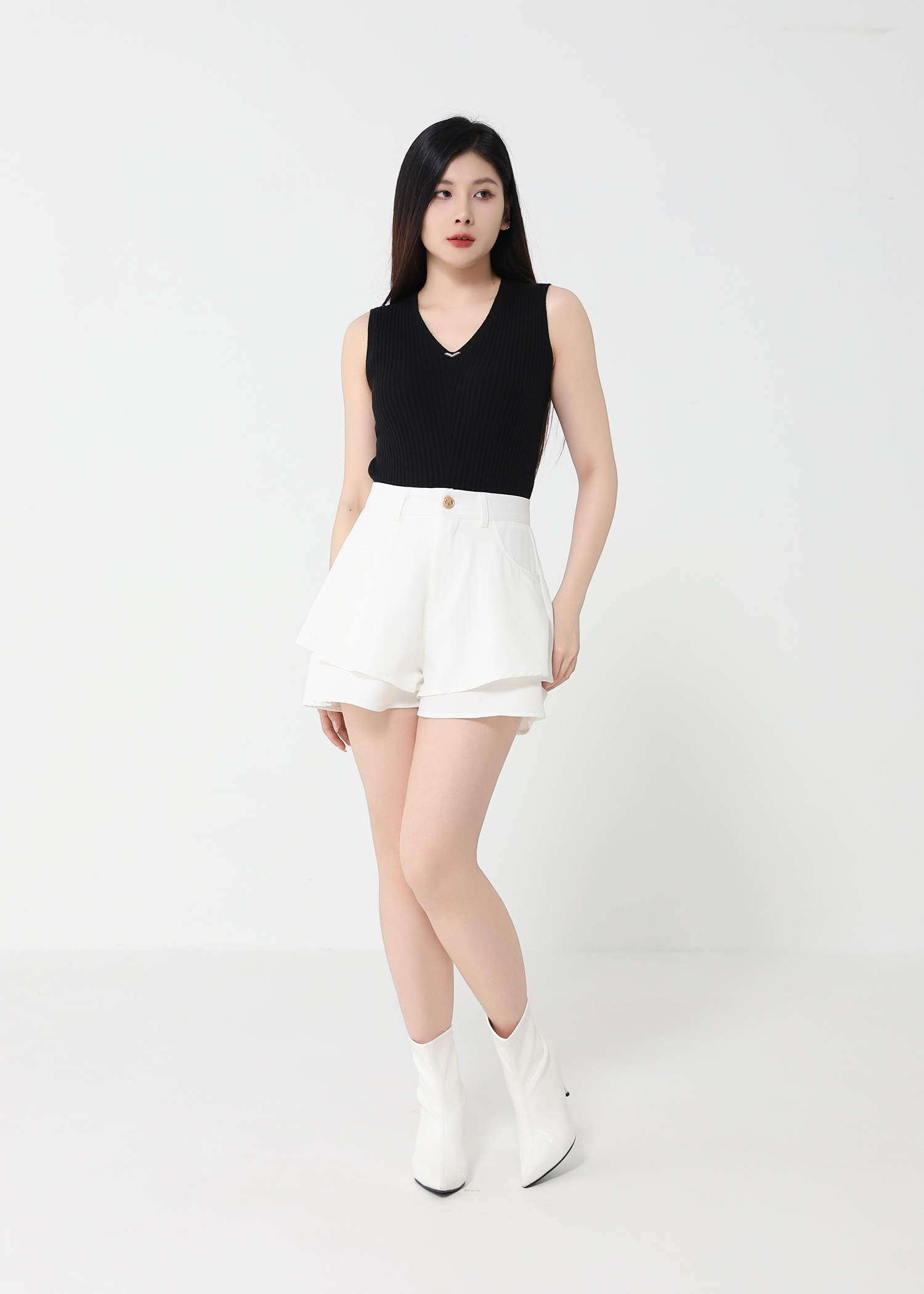 Sleeveless Knitted Top 48416