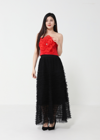 Decorative Flower Tube Top 48507