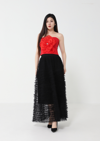 Decorative Flower Tube Top 48507