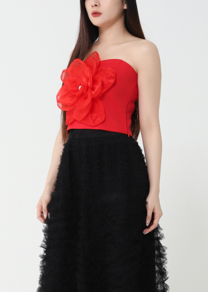 Decorative Flower Tube Top 48507
