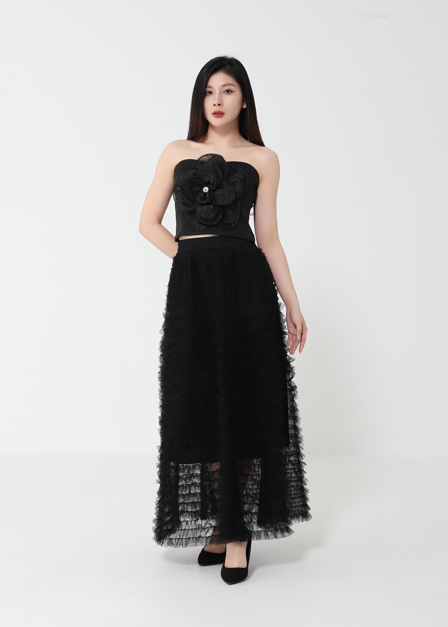 Decorative Flower Tube Top 48507