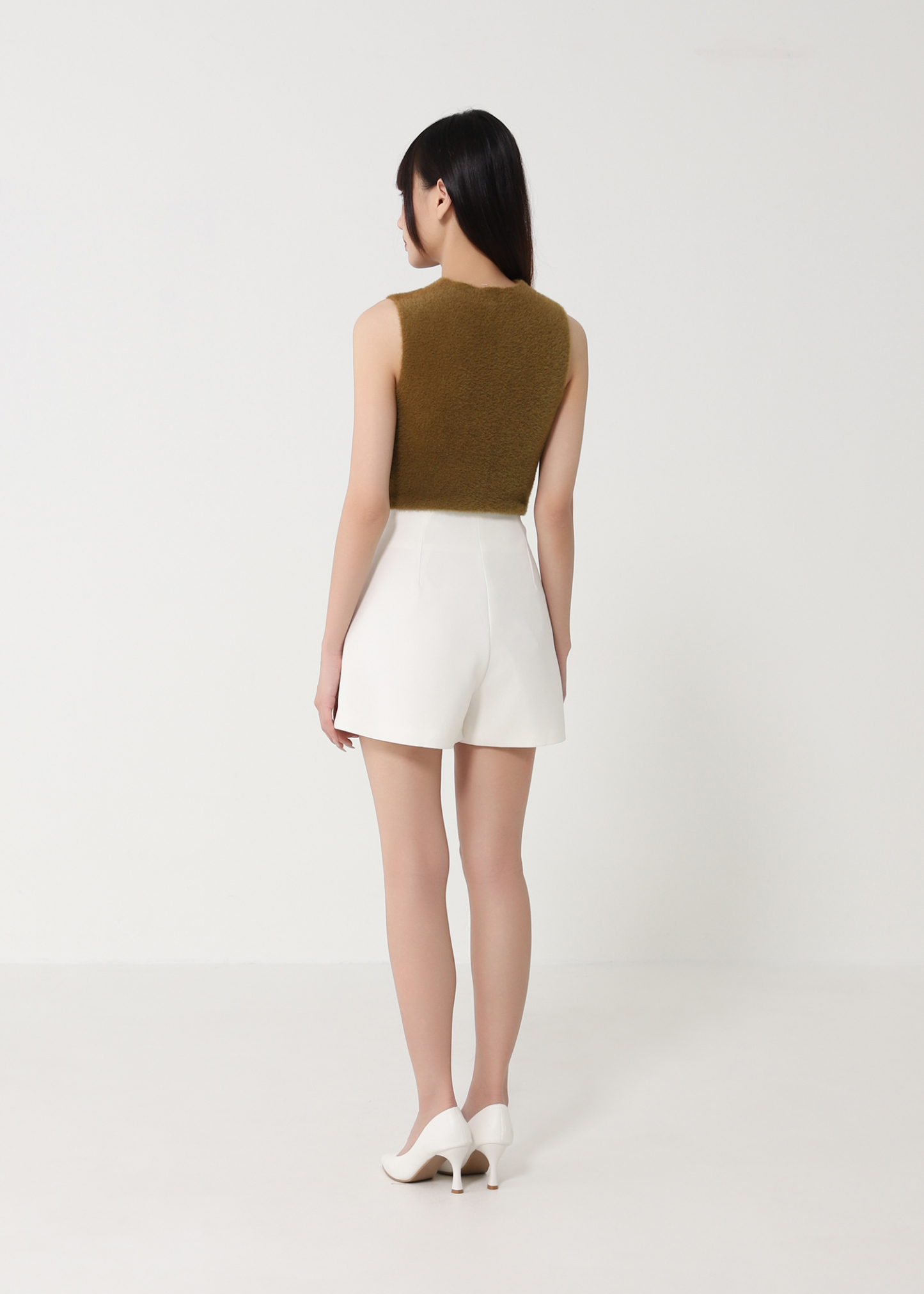 High Waist Front Pocket Short Pants 48821