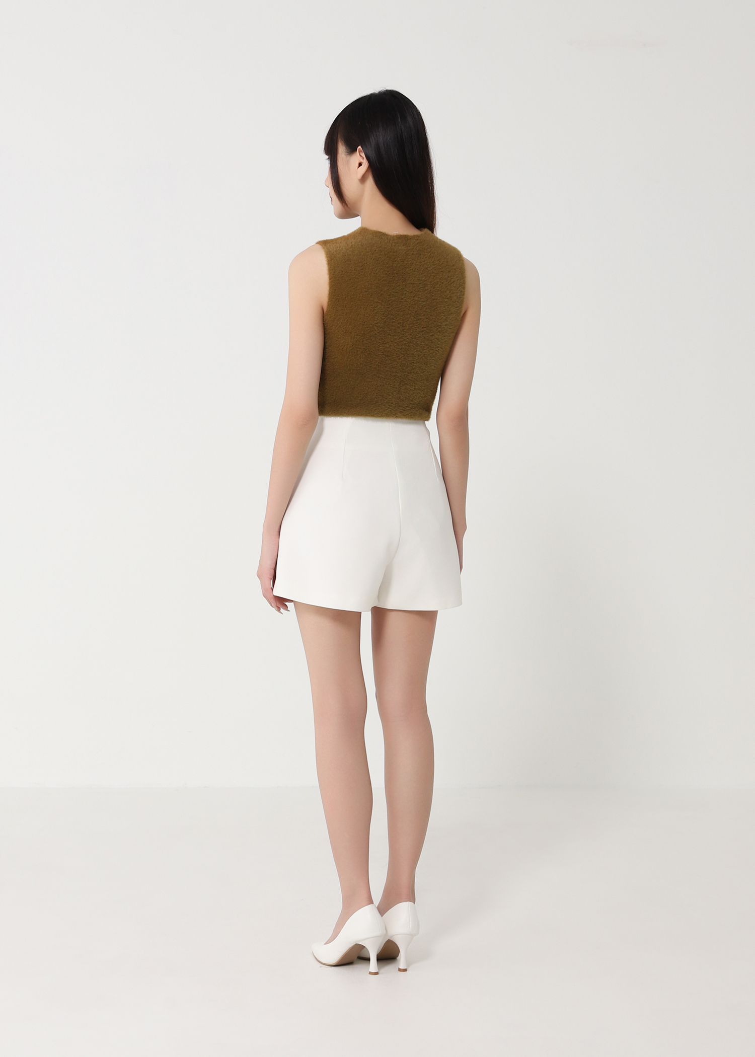 High Waist Front Pocket Short Pants 48821