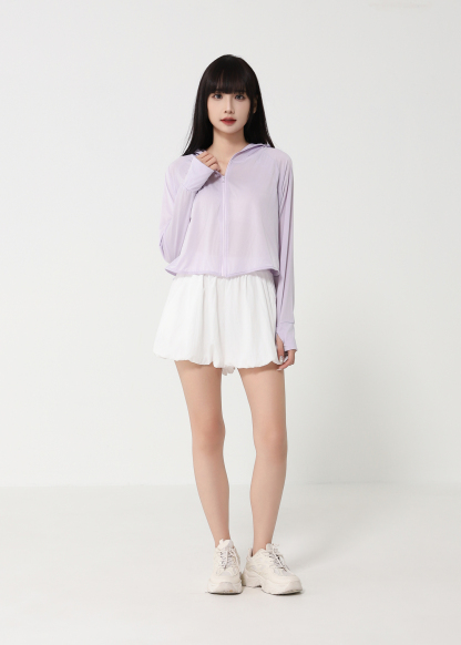 Front Zip With Cap Outerwear 48686