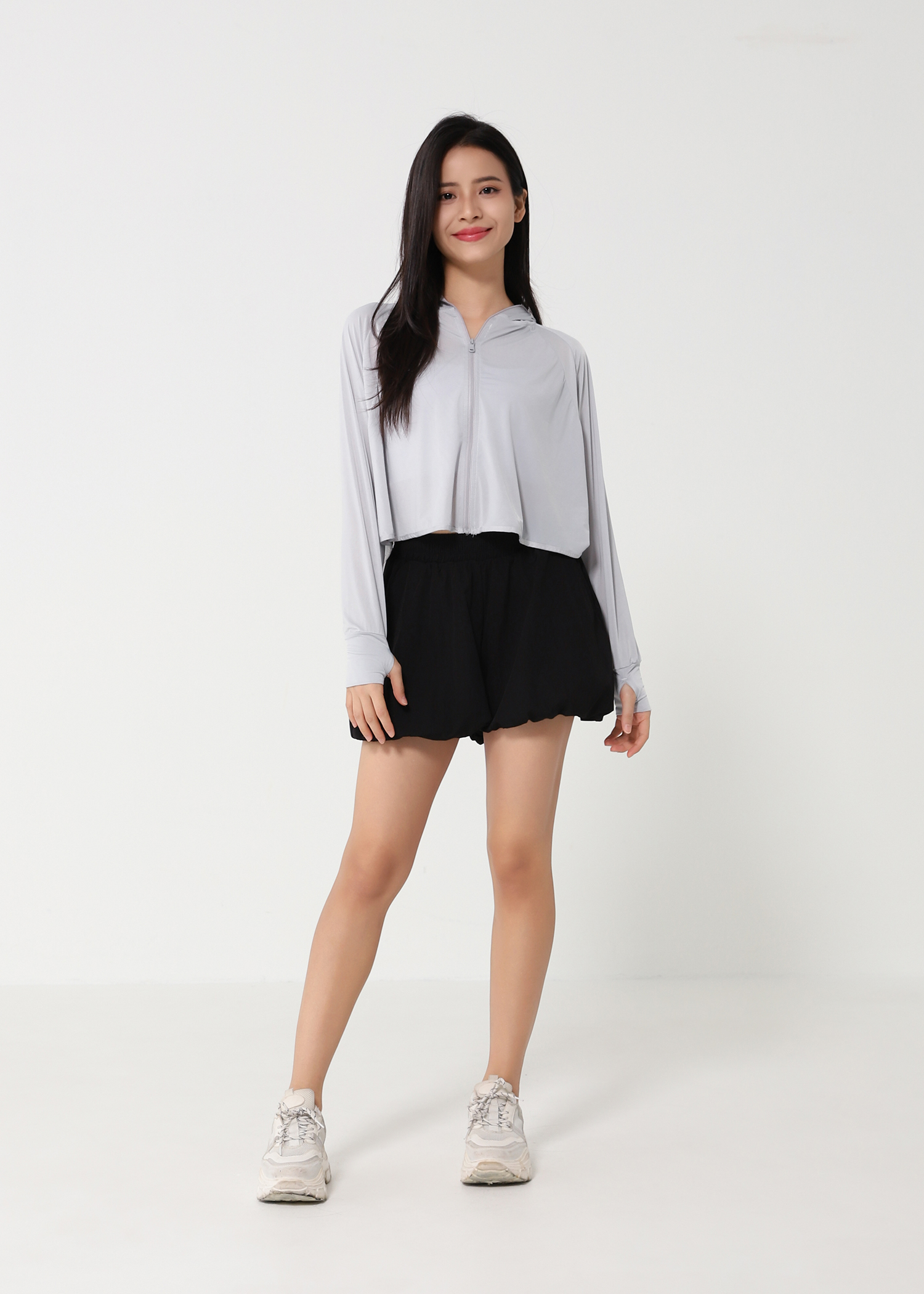 Front Zip With Cap Outerwear 48686