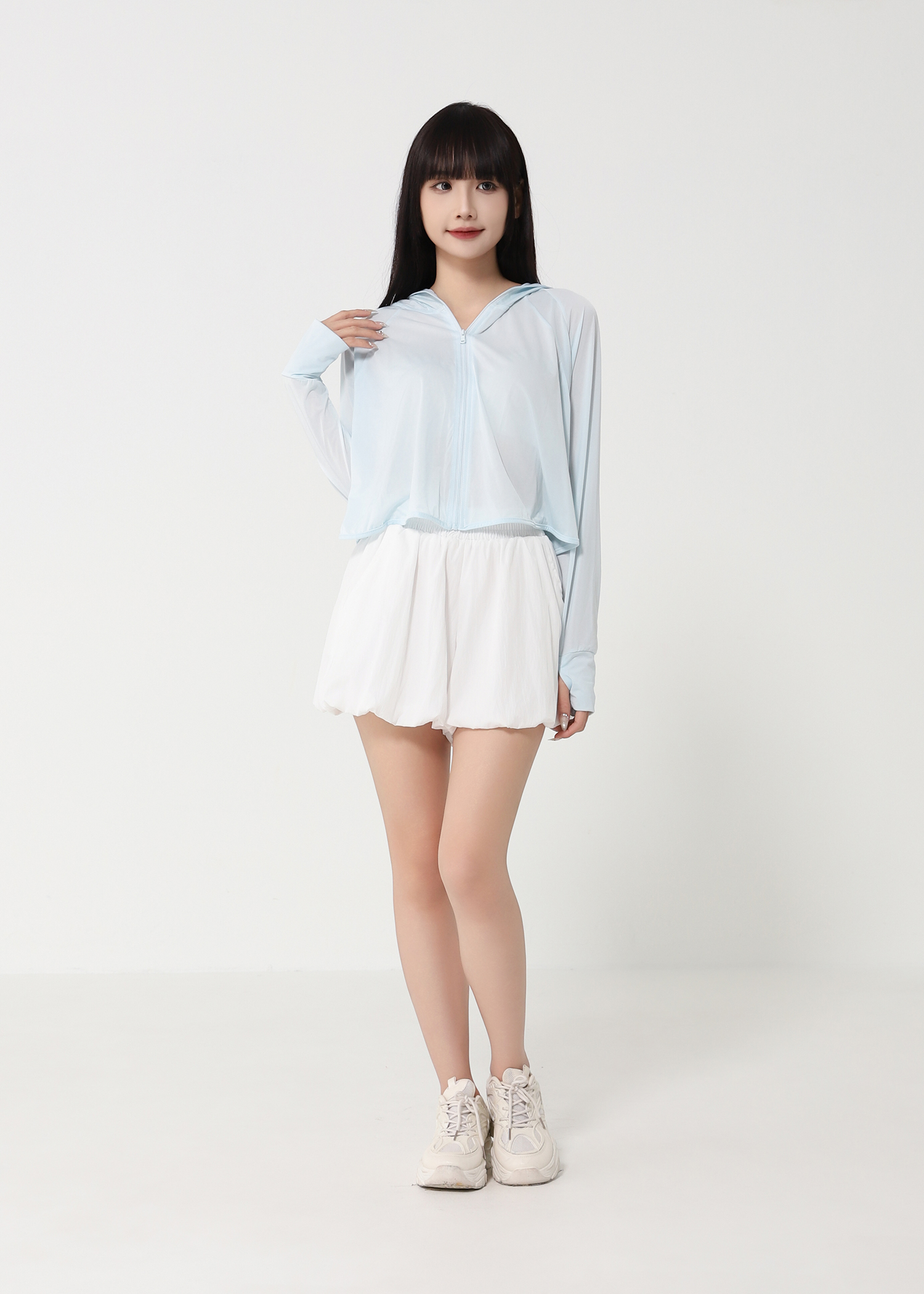 Front Zip With Cap Outerwear 48686