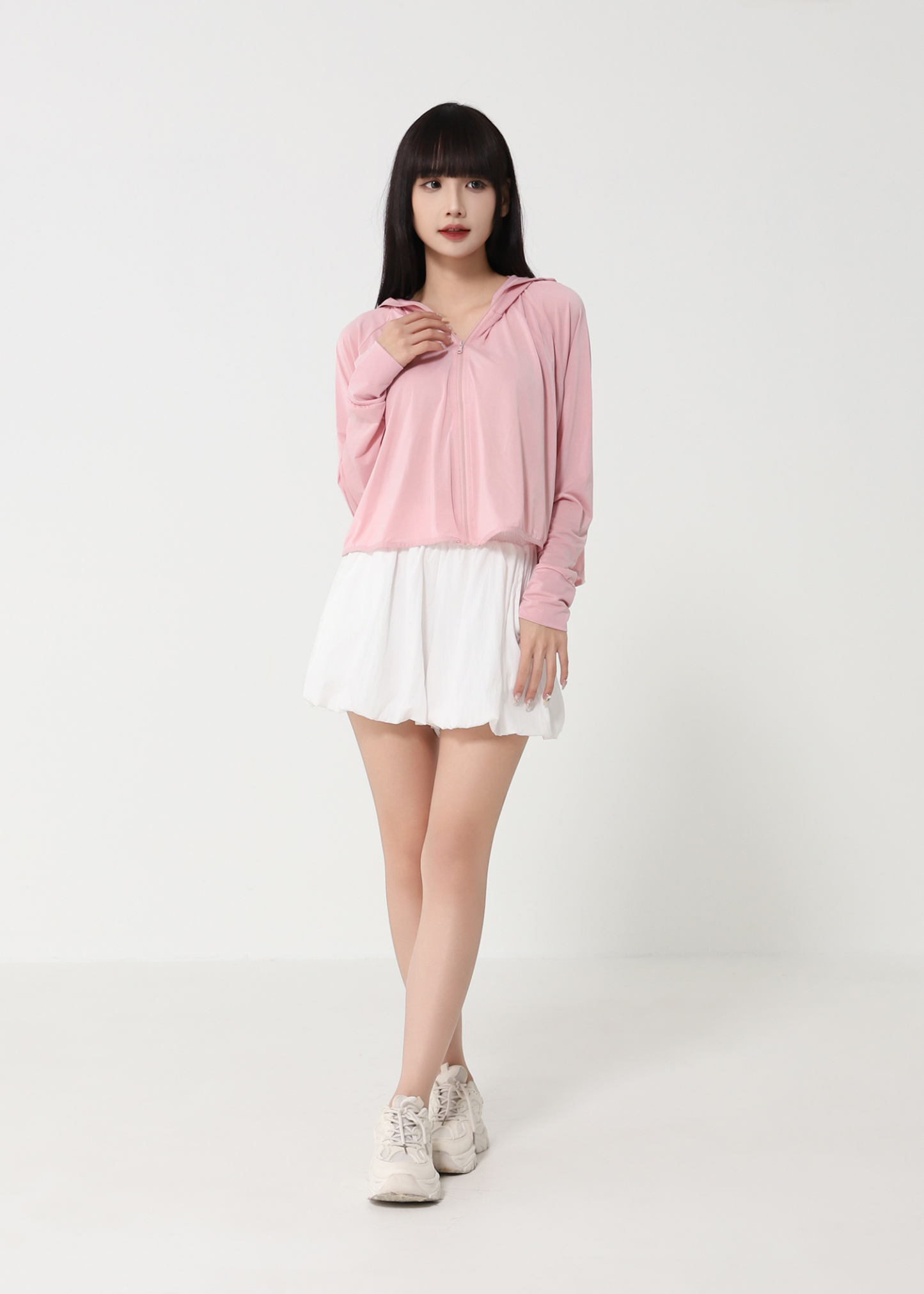 Front Zip With Cap Outerwear 48686