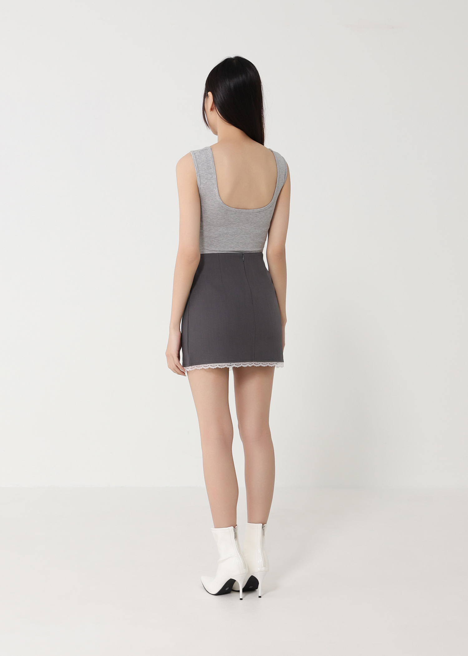 High Waist With Lace Skirt Pants 48900