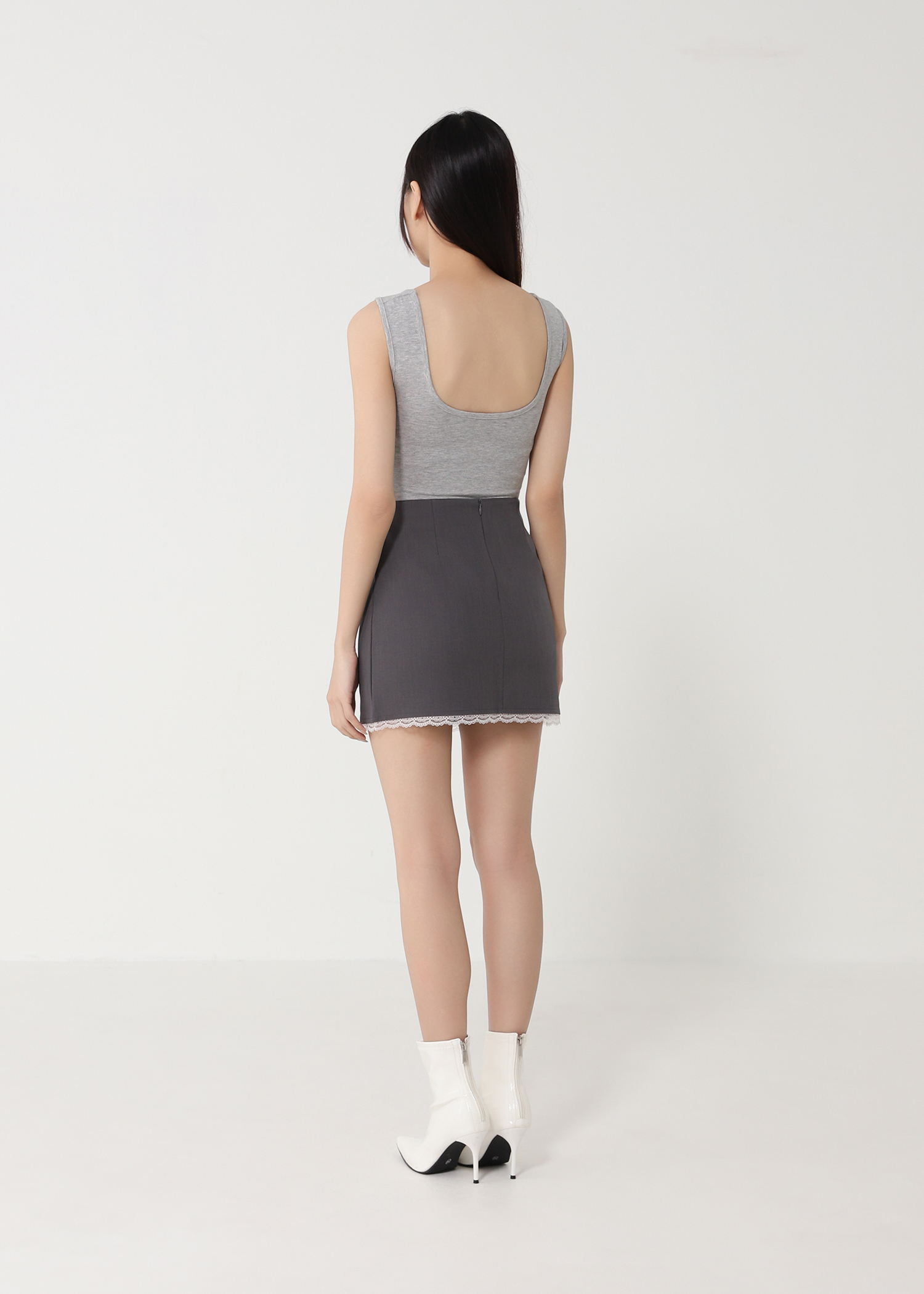 High Waist With Lace Skirt Pants 48900