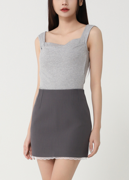 High Waist With Lace Skirt Pants 48900