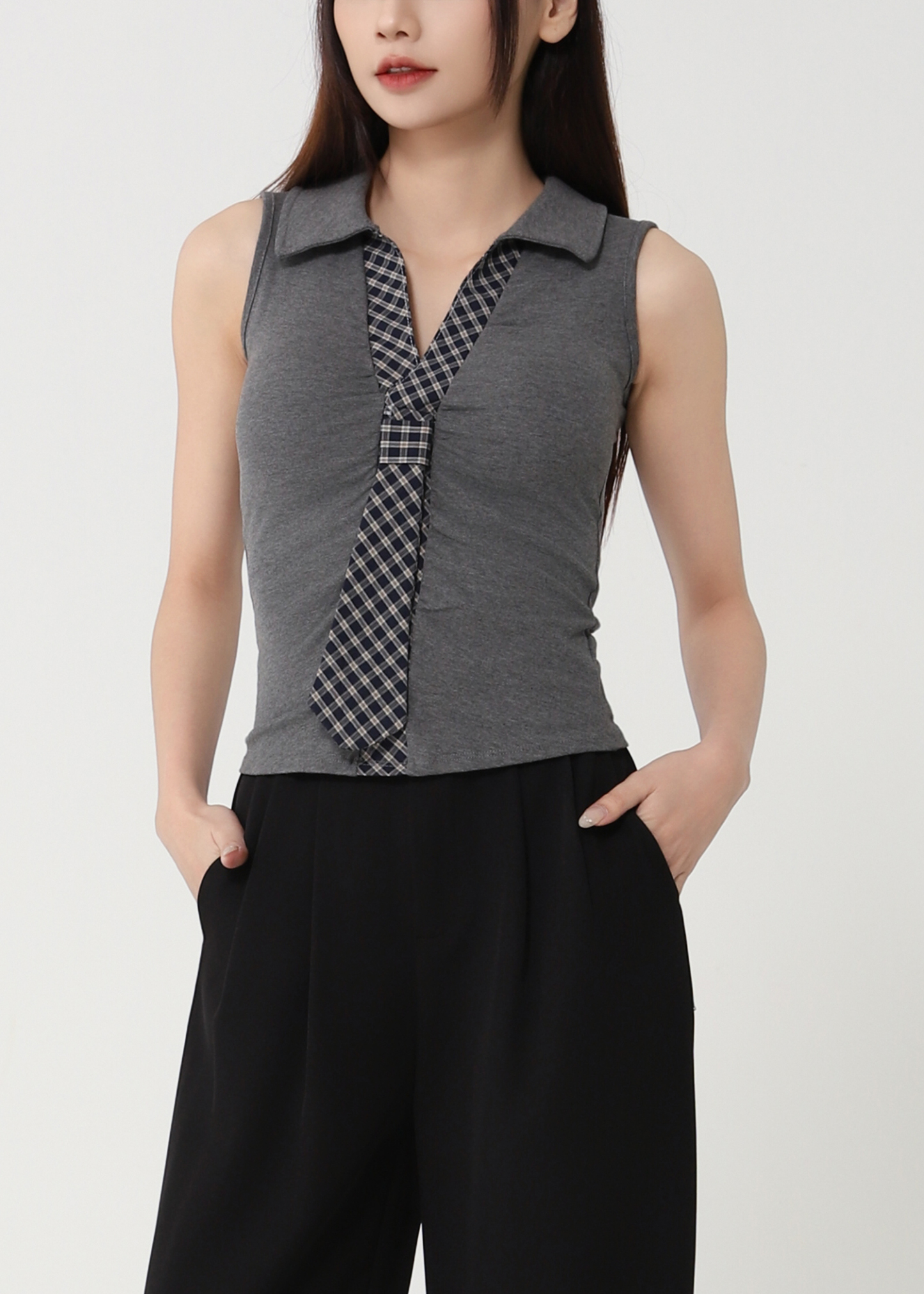 Decorative Neck Tie Top 48817