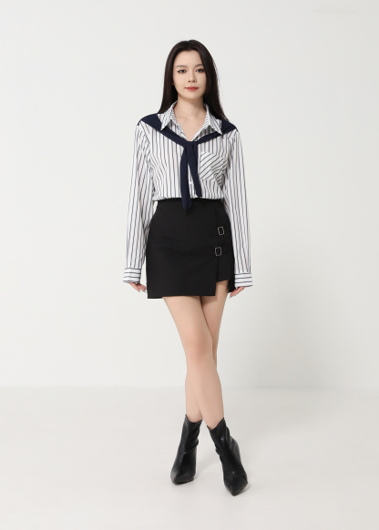 Formal Long Sleeve Front Button Top 49050