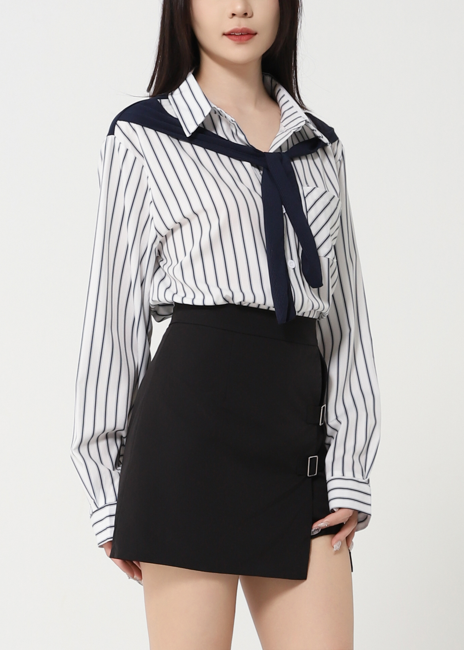 Formal Long Sleeve Front Button Top 49050