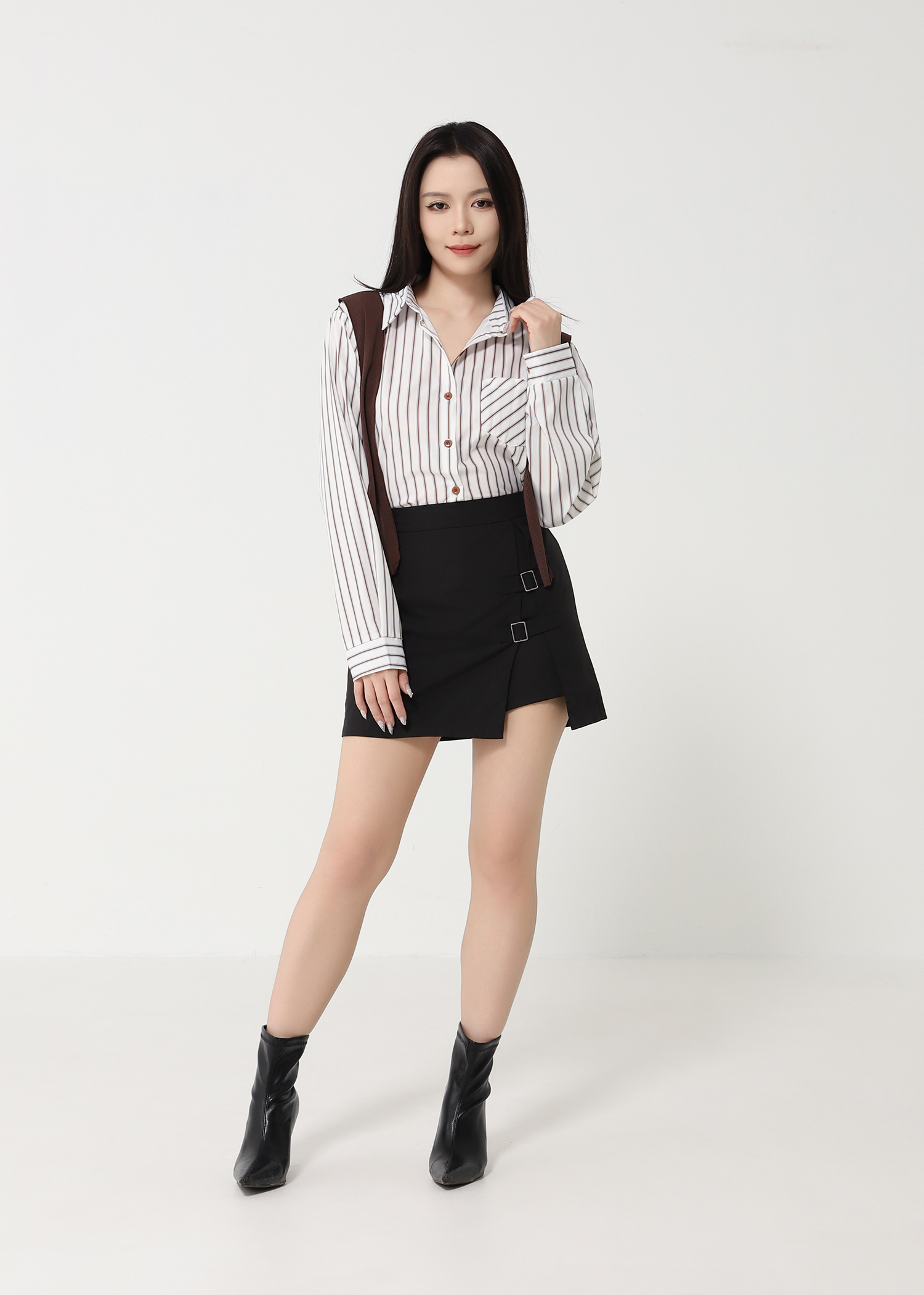 Formal Long Sleeve Front Button Top 49050