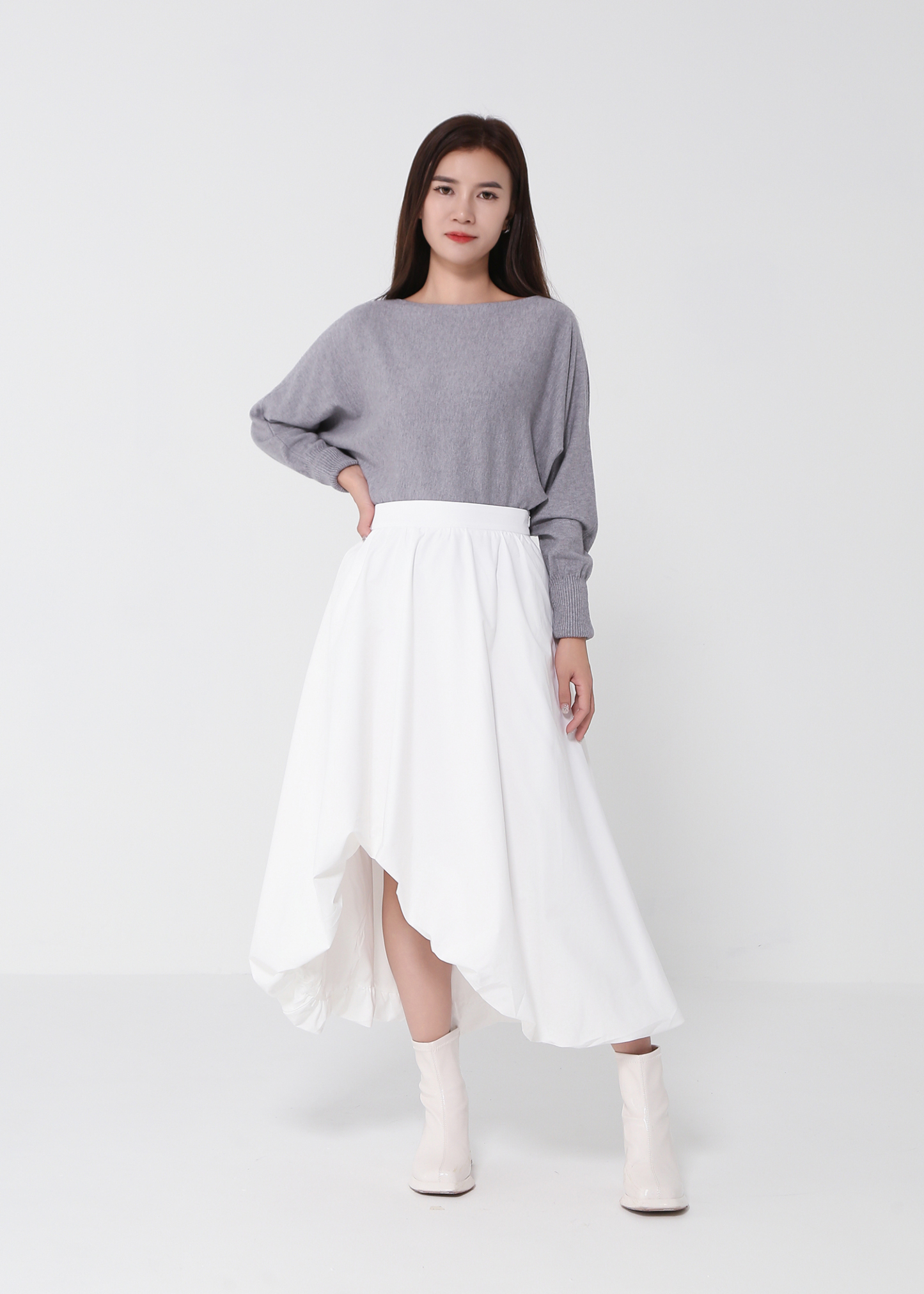 Sloping Long Sleeve Top 49184