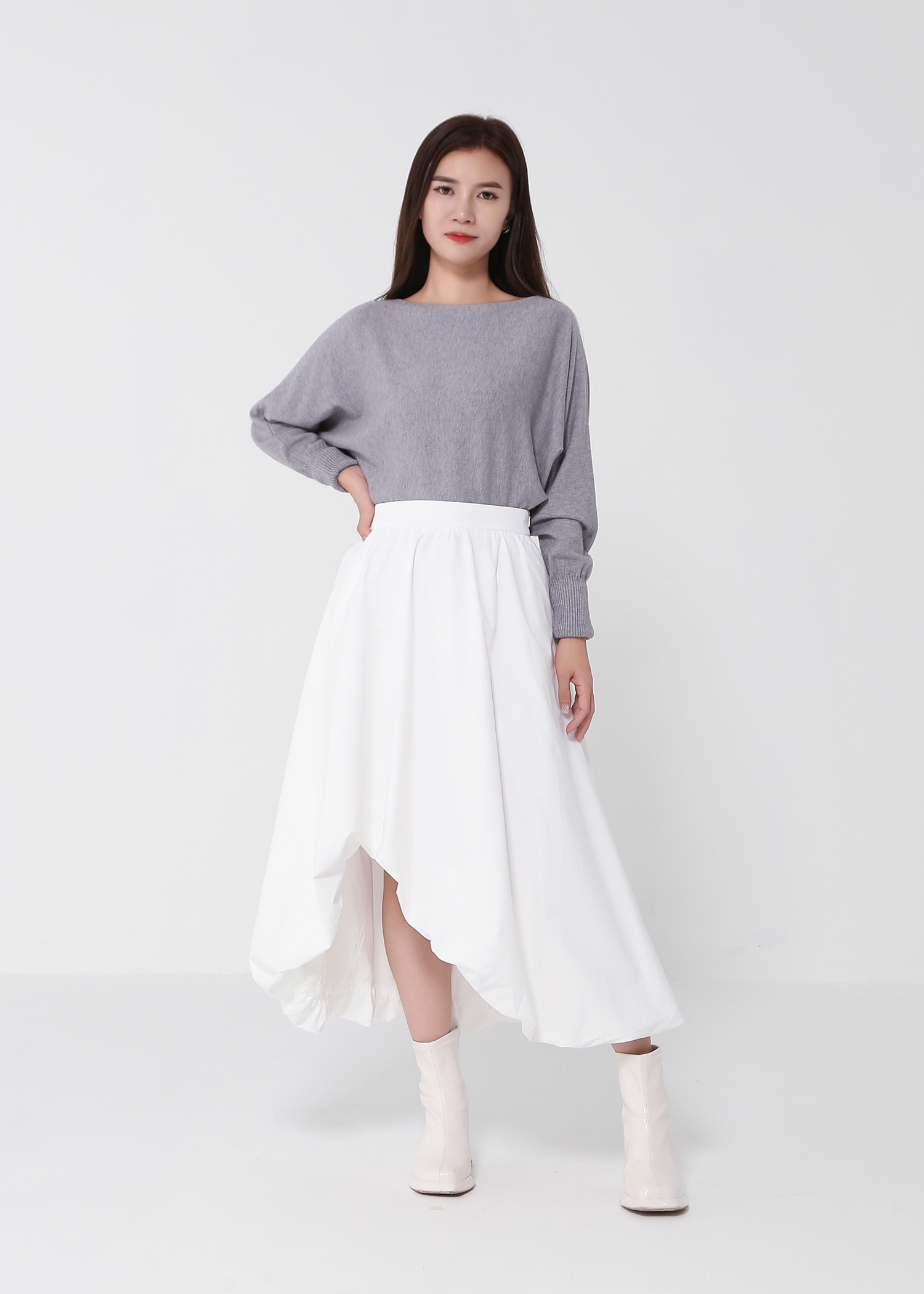 Sloping Long Sleeve Top 49184