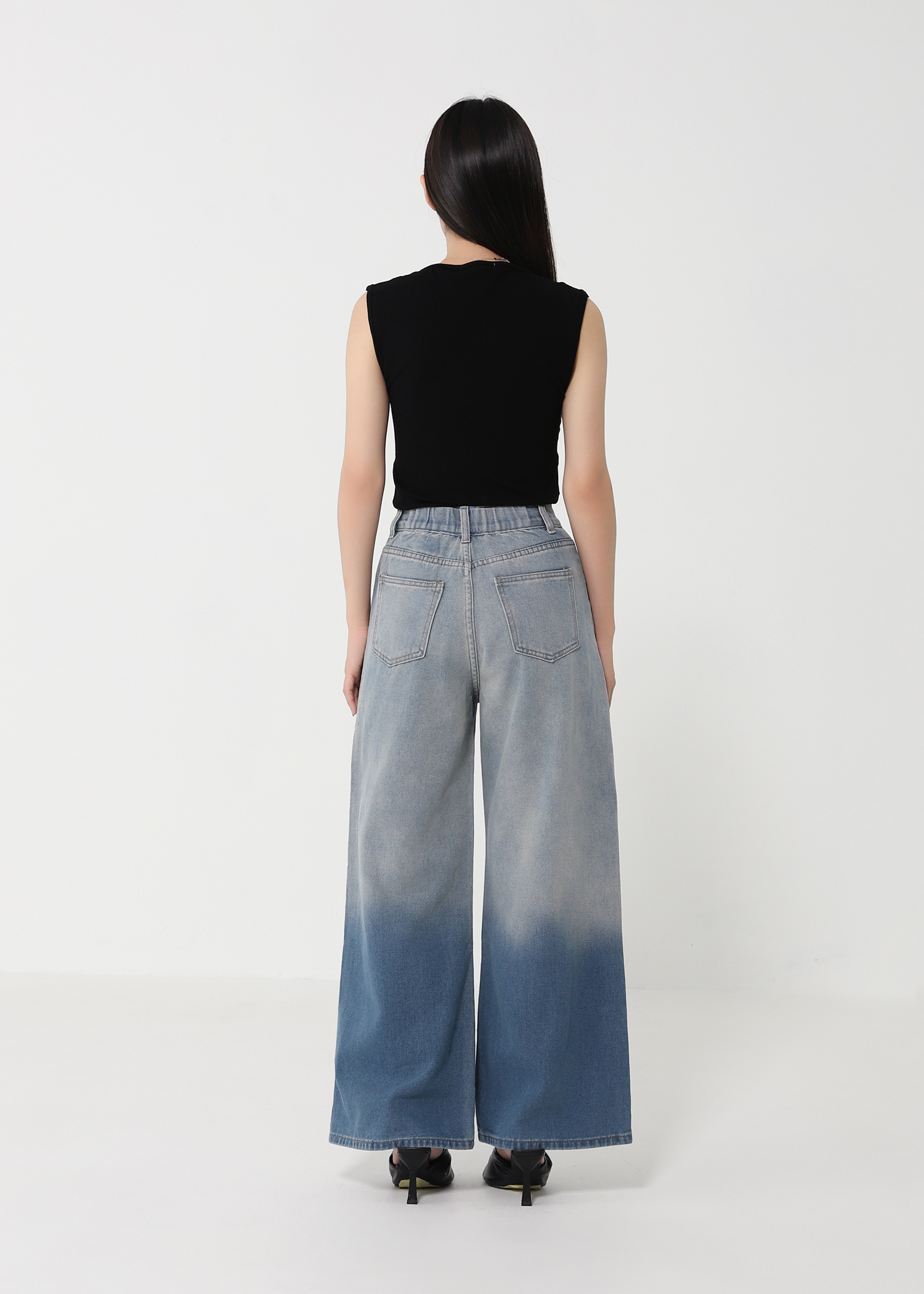 Denim Ripped Long Pants 47613