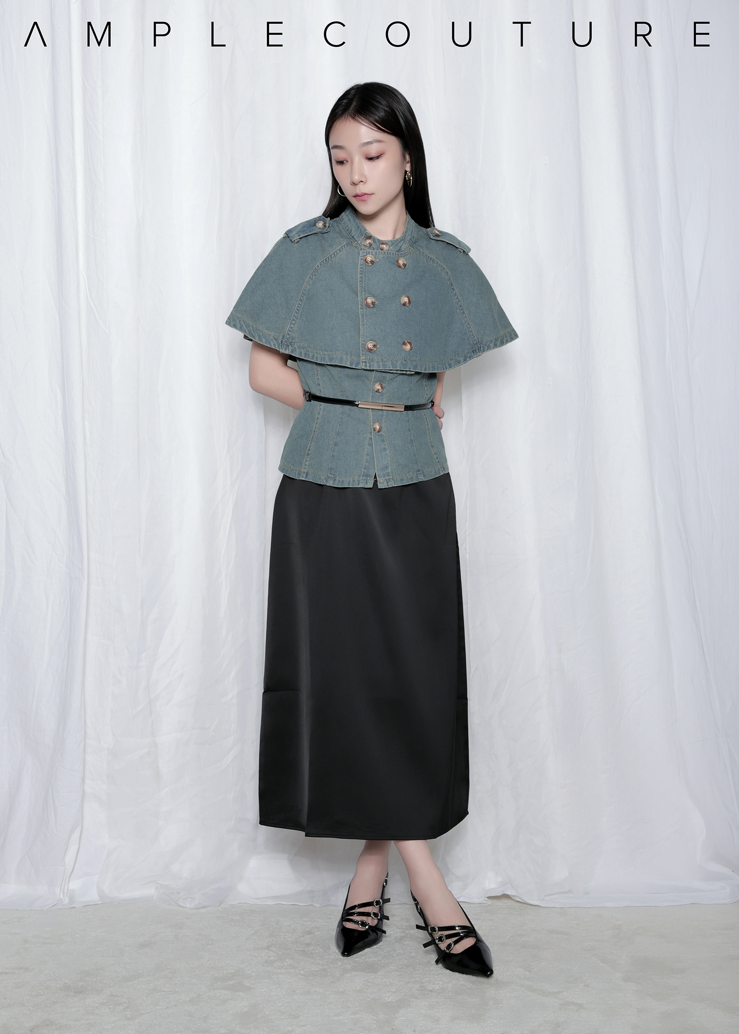 Fake Two Piece Denim Top 49491