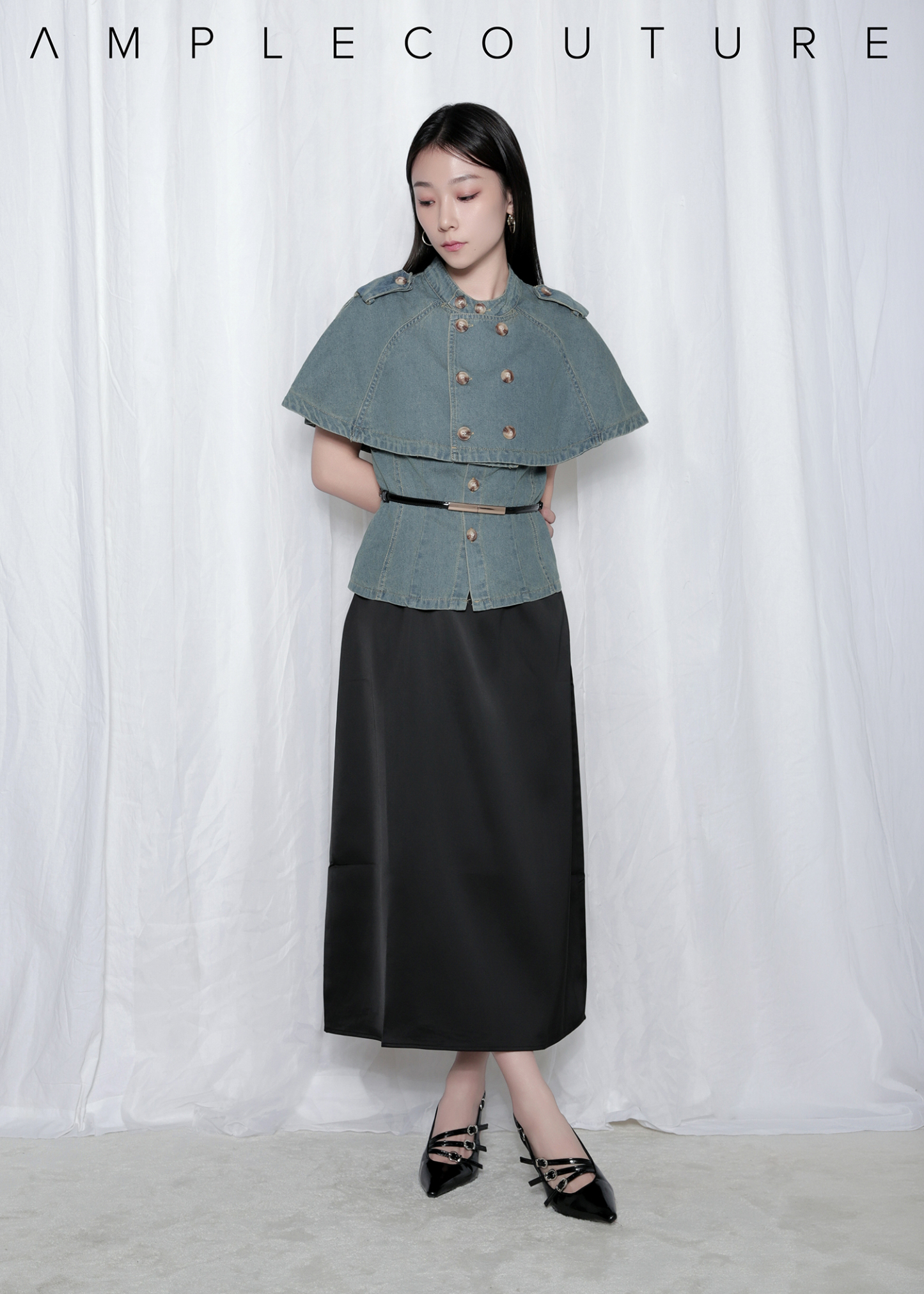 Fake Two Piece Denim Top 49491